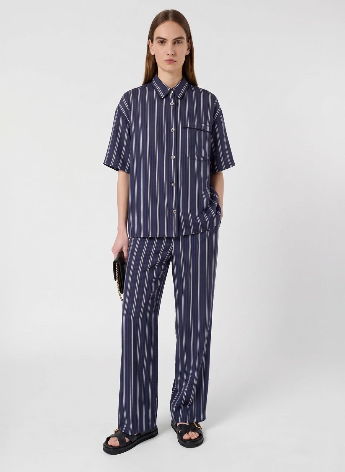 Recht gestreept overhemd GERARD DAREL Blauw