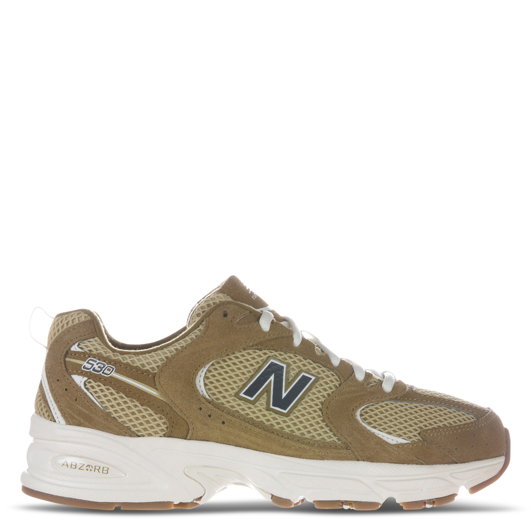 Baskets basses en cuir mélangé NEW BALANCE Beige