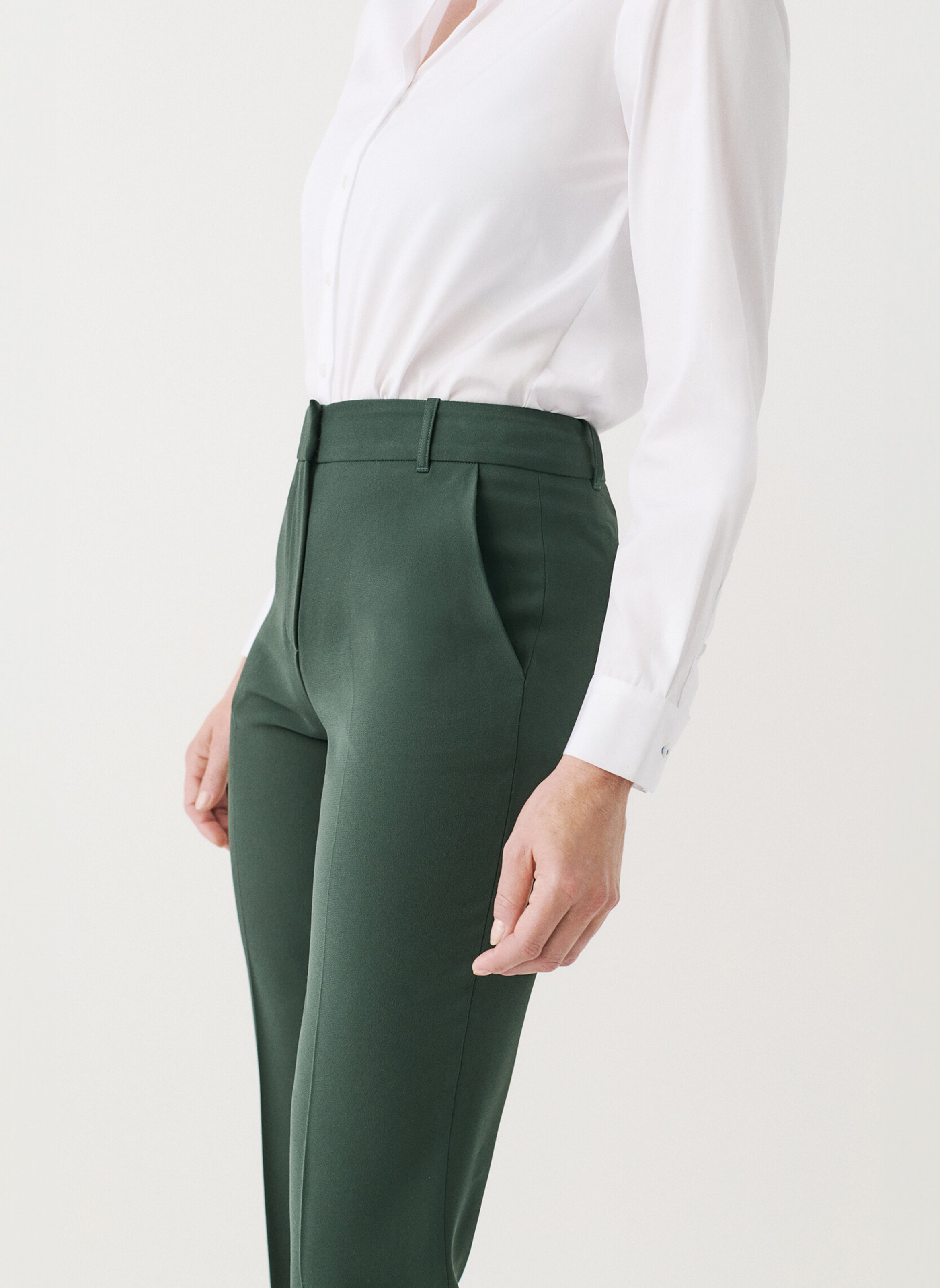 Bundfaltenhose CAROLL Grun