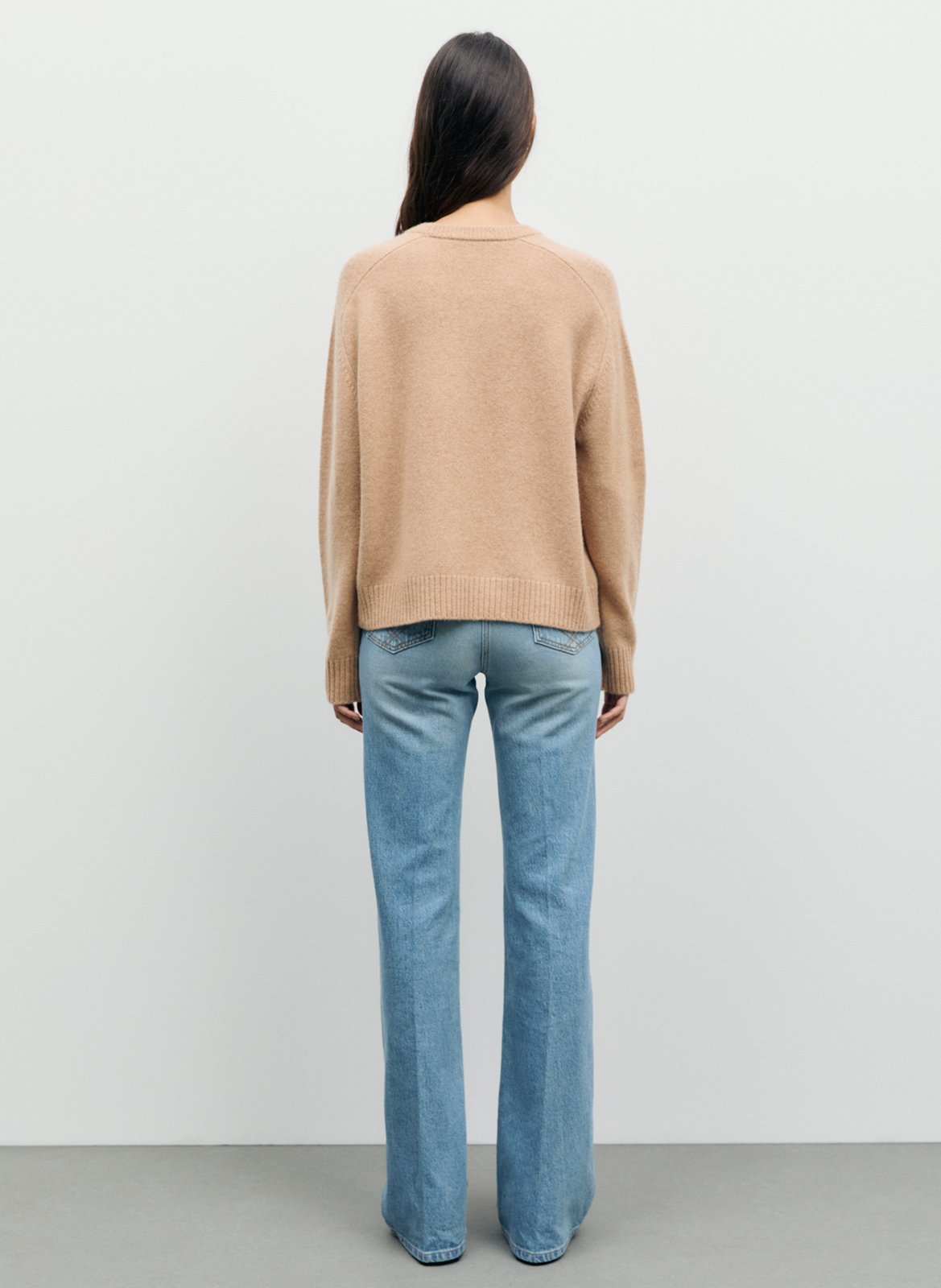 Oversized round neck cashmere sweater GERARD DAREL Brown