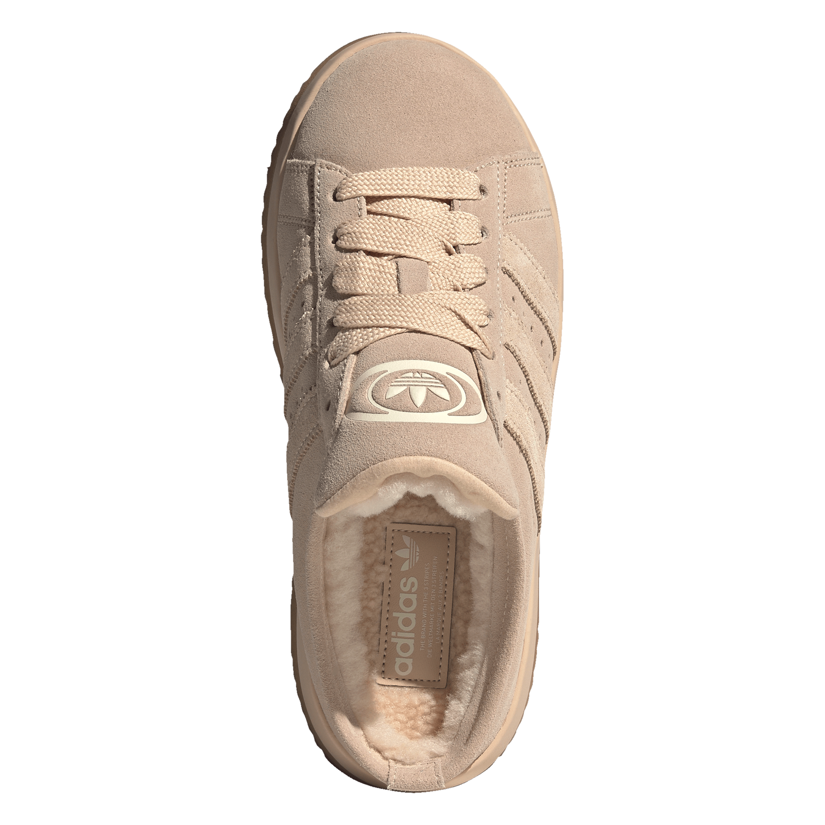 Einfarbige flache Clogs in Sneaker-Optik ADIDAS Beige