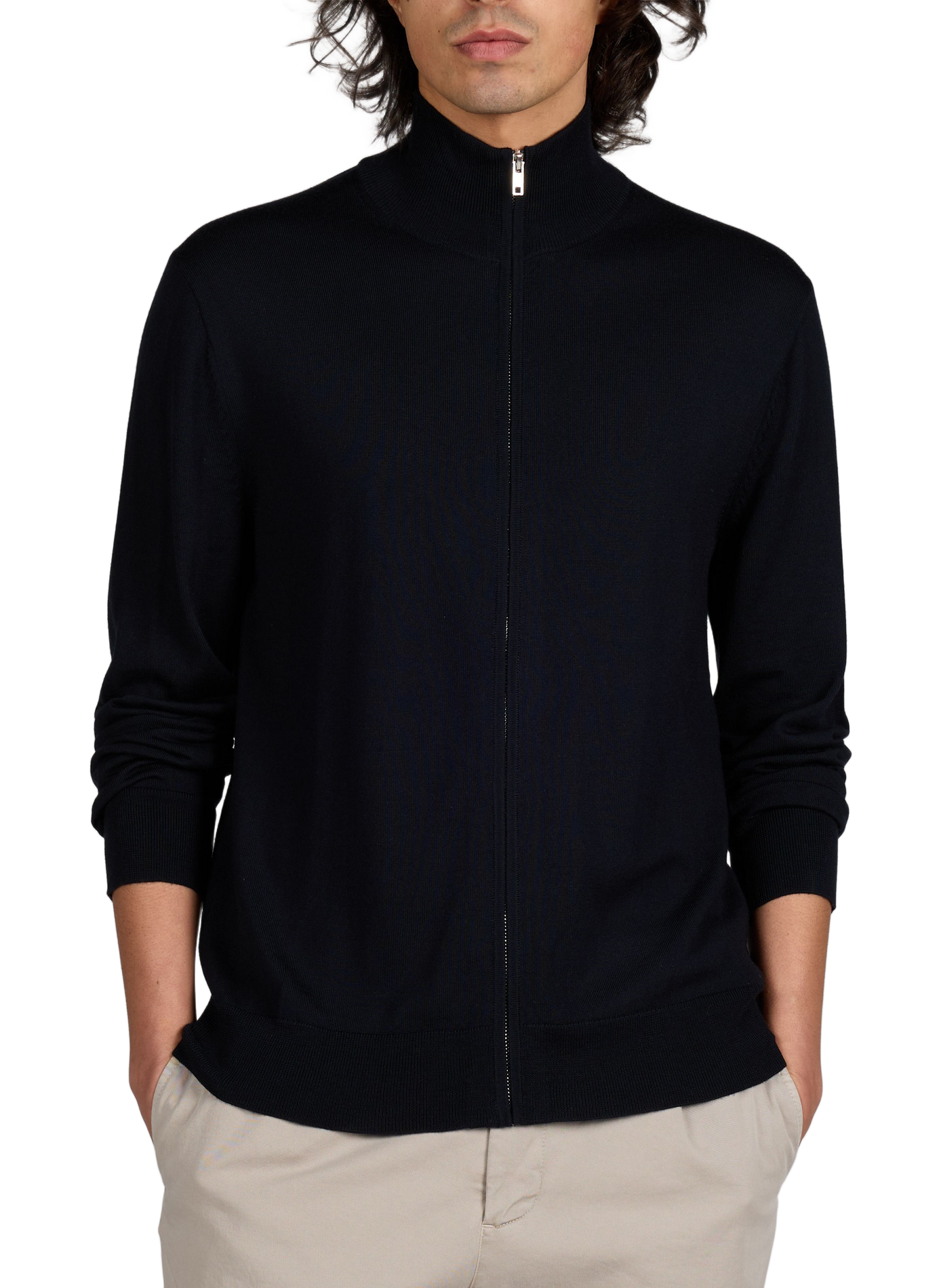 High-neck Merino wool flex-h cardigan AU PRINTEMPS PARIS Blue
