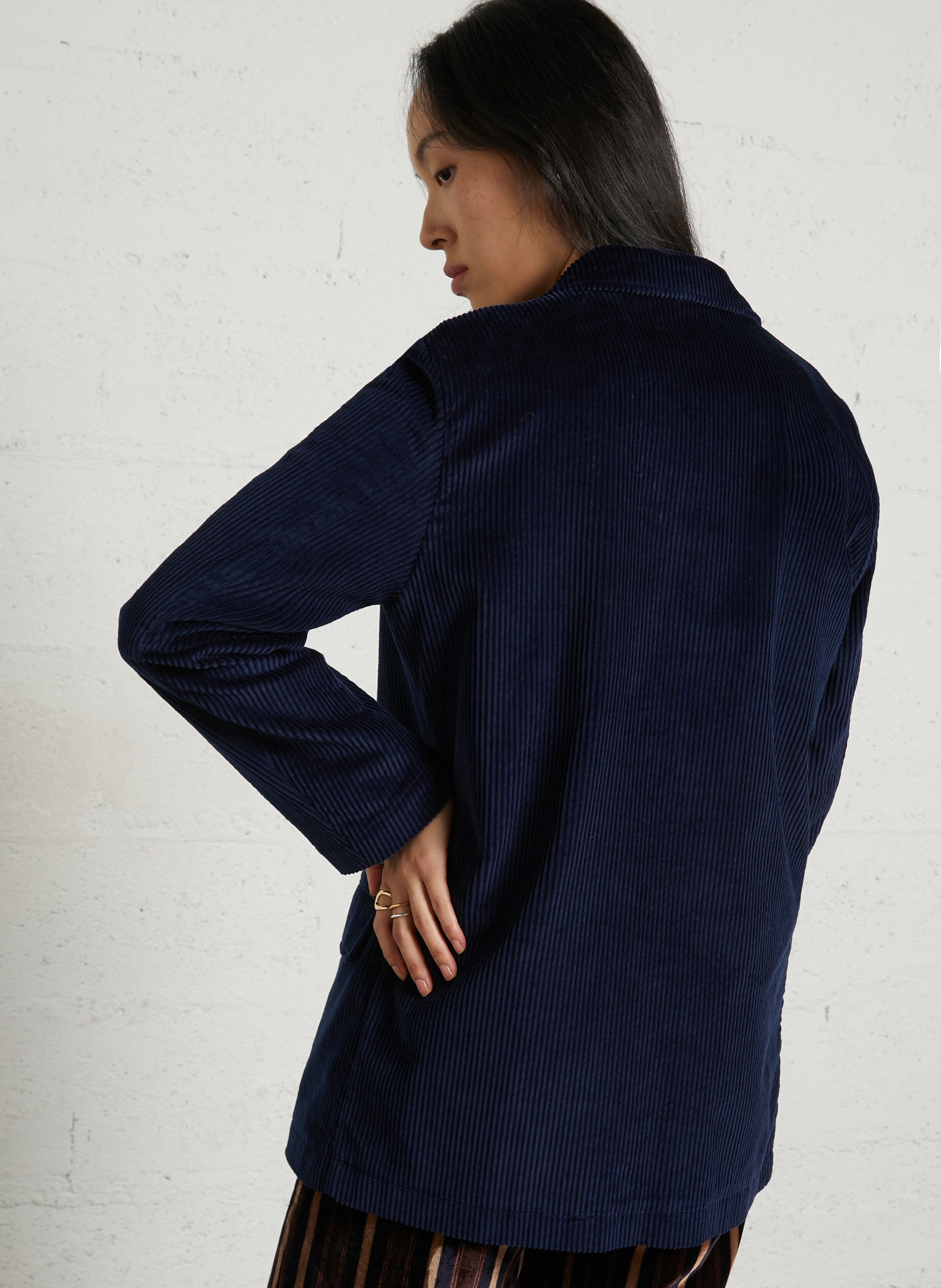 Taillierte Baumwolljacke DIEGA Blau