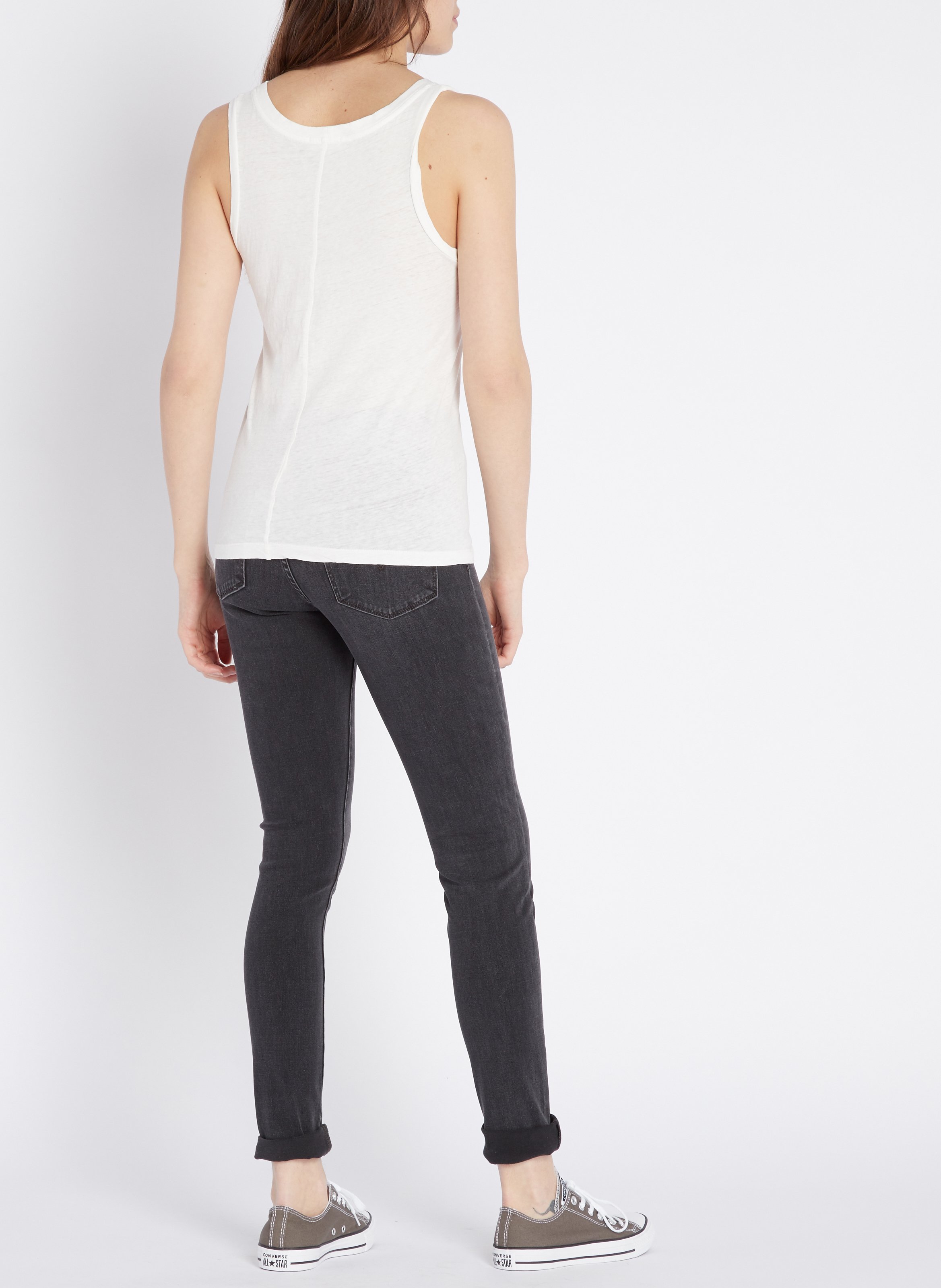 Débardeur col U en coton AMERICAN VINTAGE Blanc