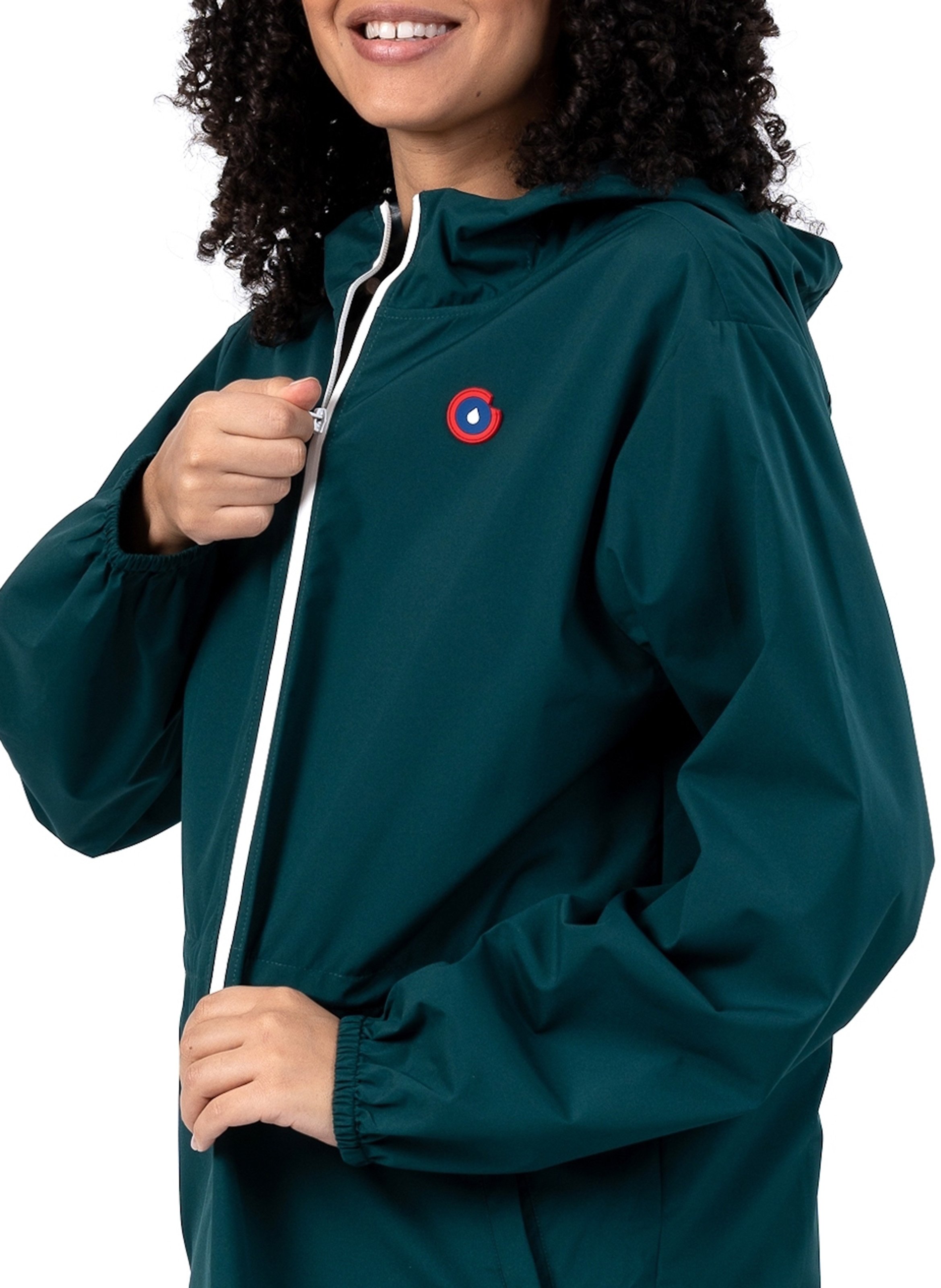 Imperméable long à capuche convertible  FLOTTE Vert