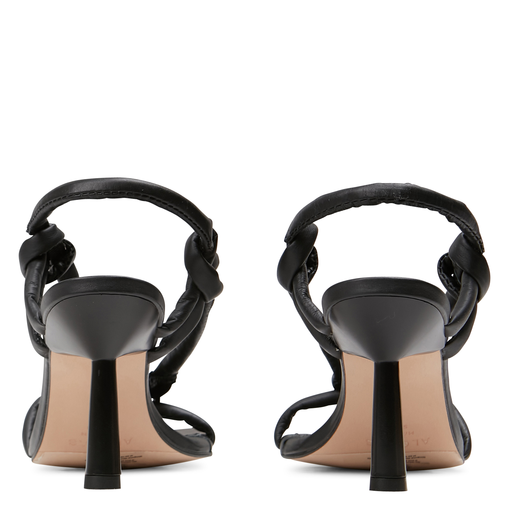 Heeled smooth leather sandals ALOHAS Black
