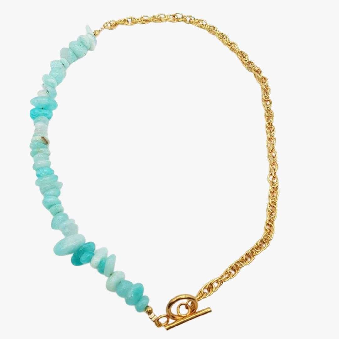 Amazonite necklace GINANDGER Blue