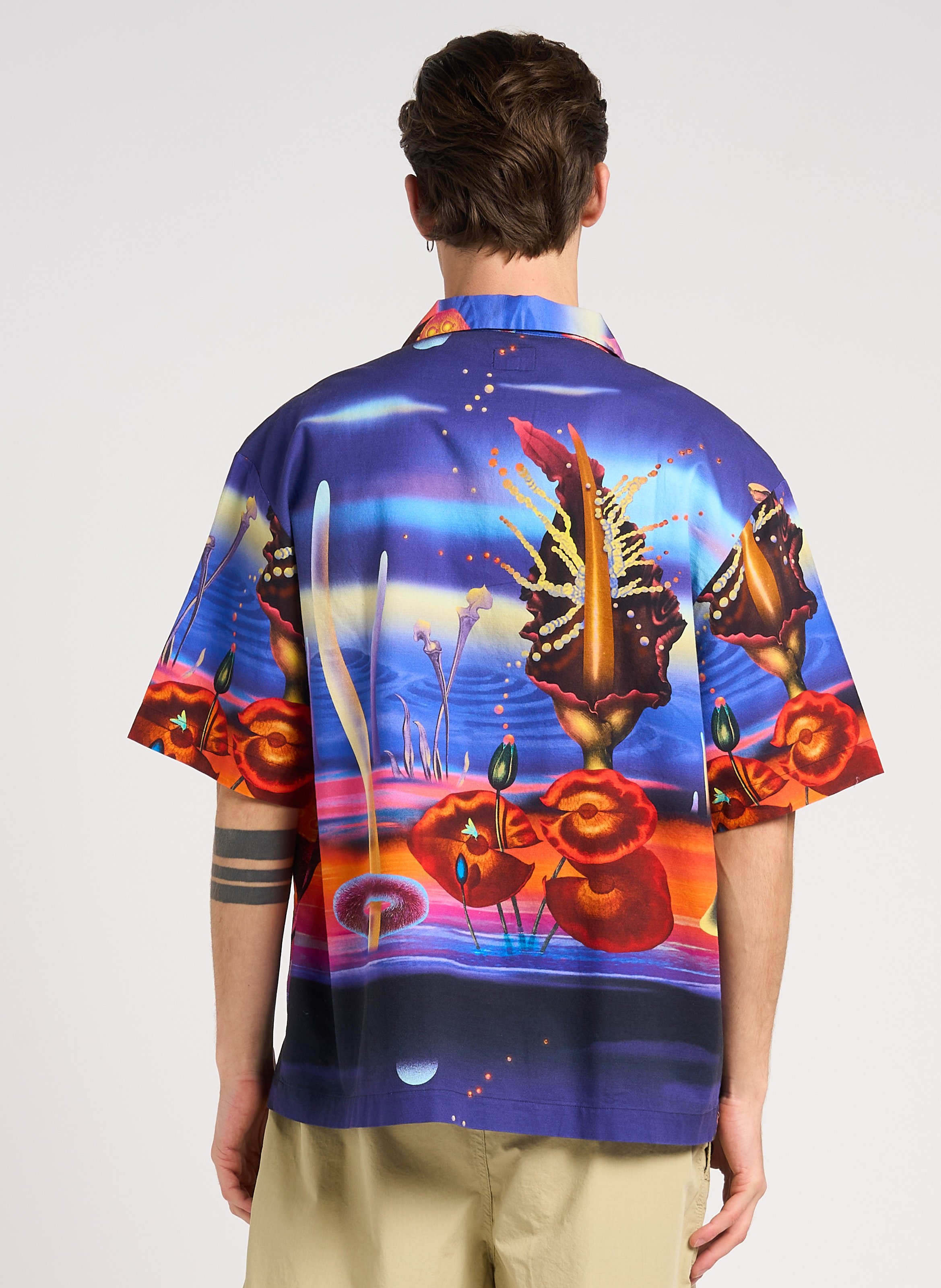 Short-sleeved printed cotton shirt EDWIN Multicolored