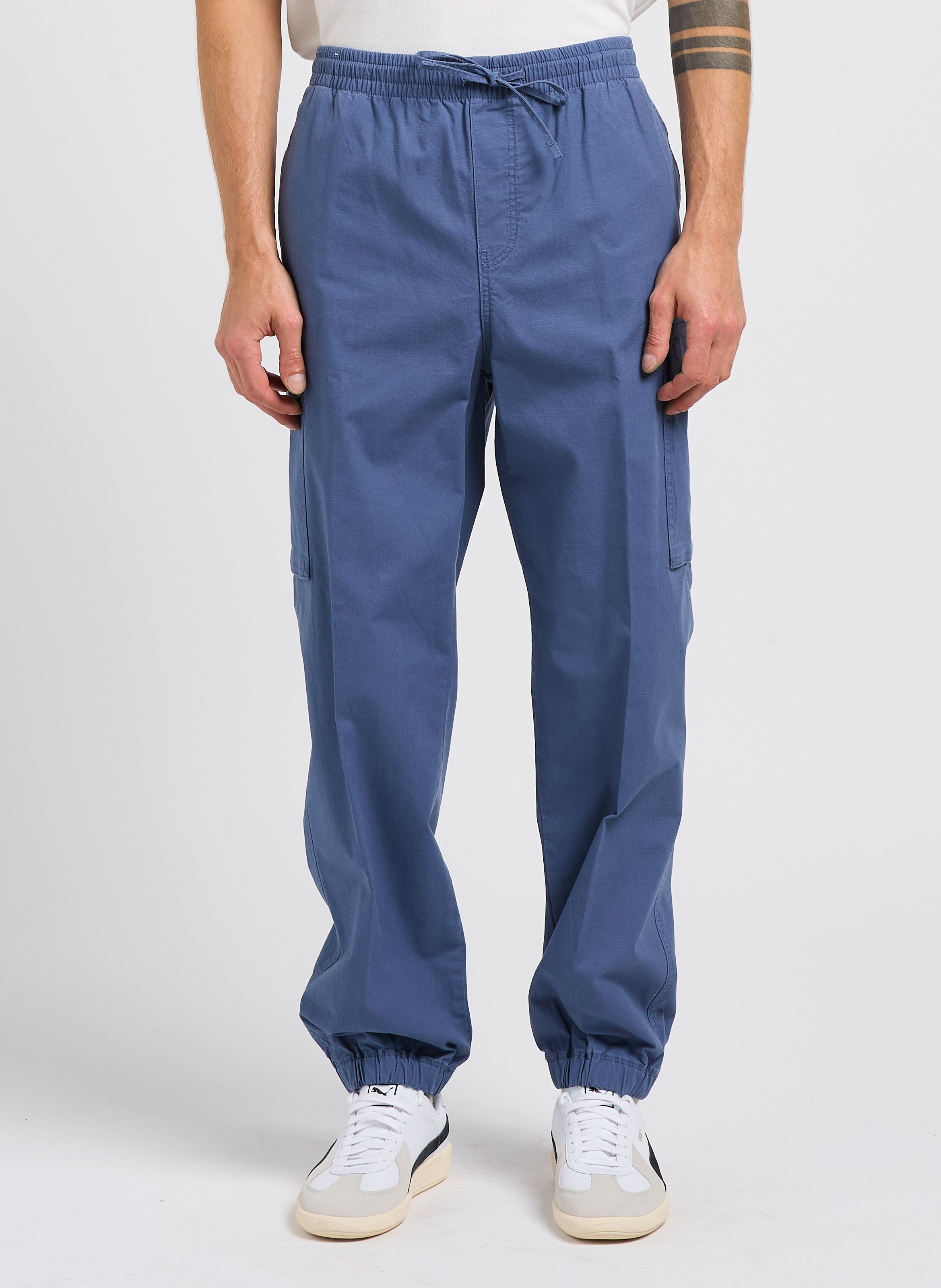Pantalon cargo ajusté en coton mélangé  DOCKERS Bleu