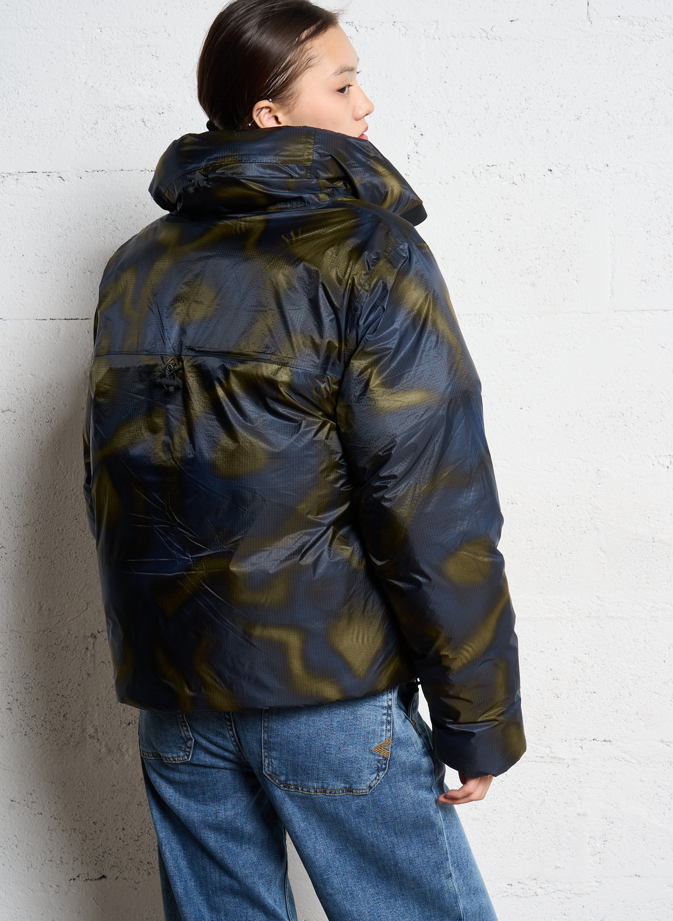 Cropped quilted padded jacket RAINS Multicolored