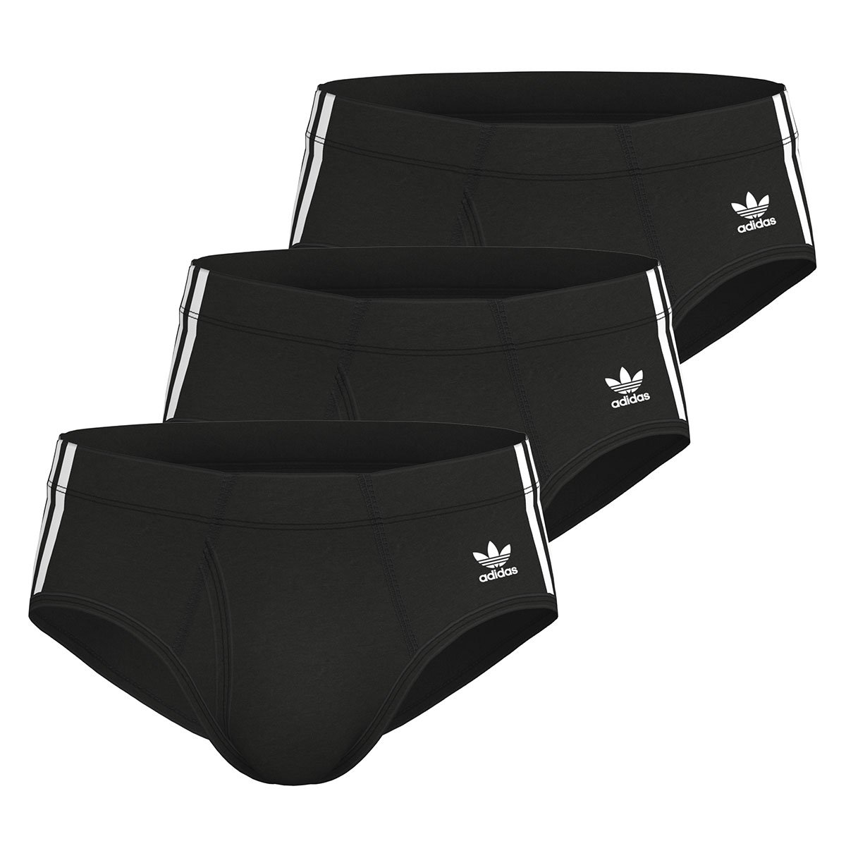 Pack of 3 flex comfort cotton 3 stripes boxer shorts ADIDAS UNDERWEAR Black