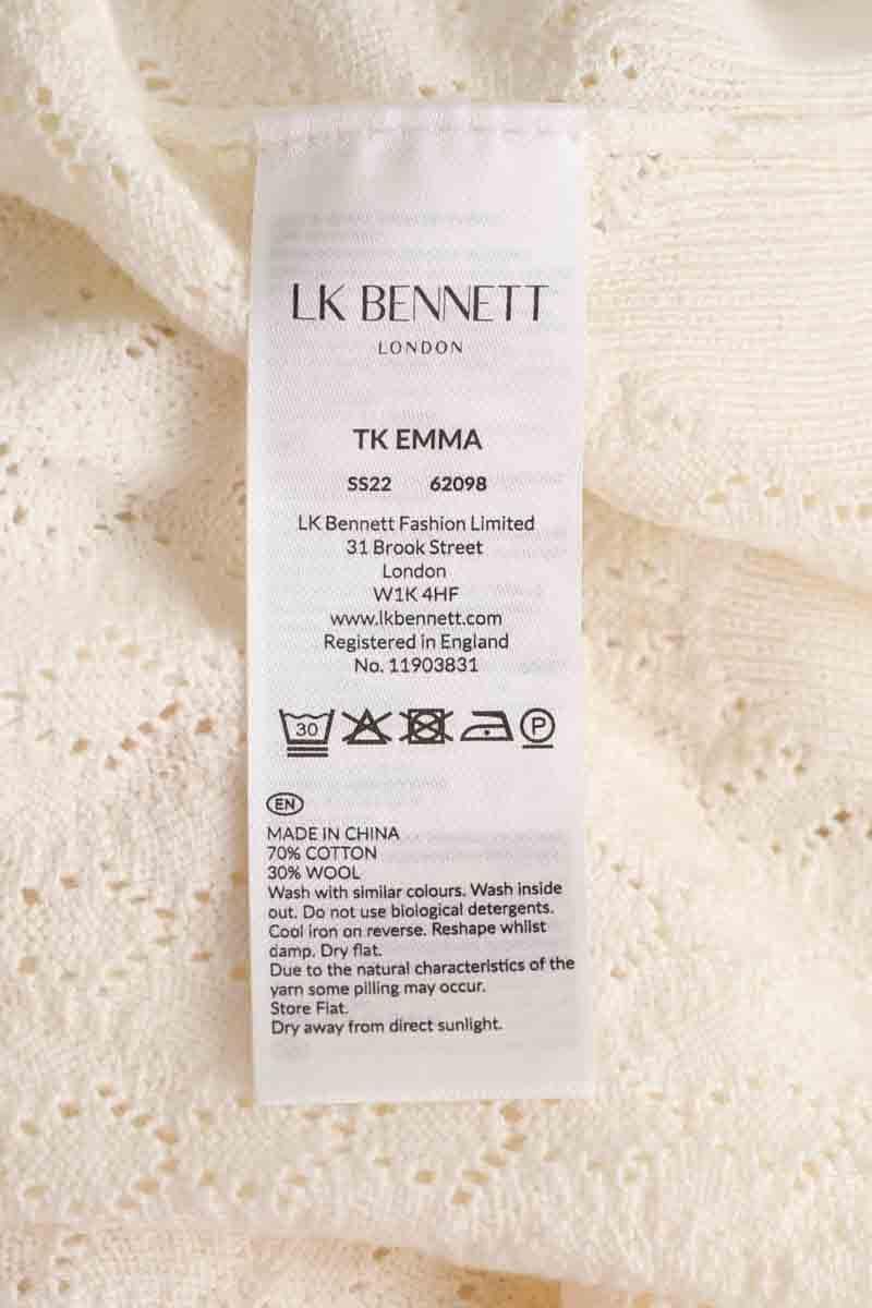 Cotton pullover LK BENNETT - Seconde Main White