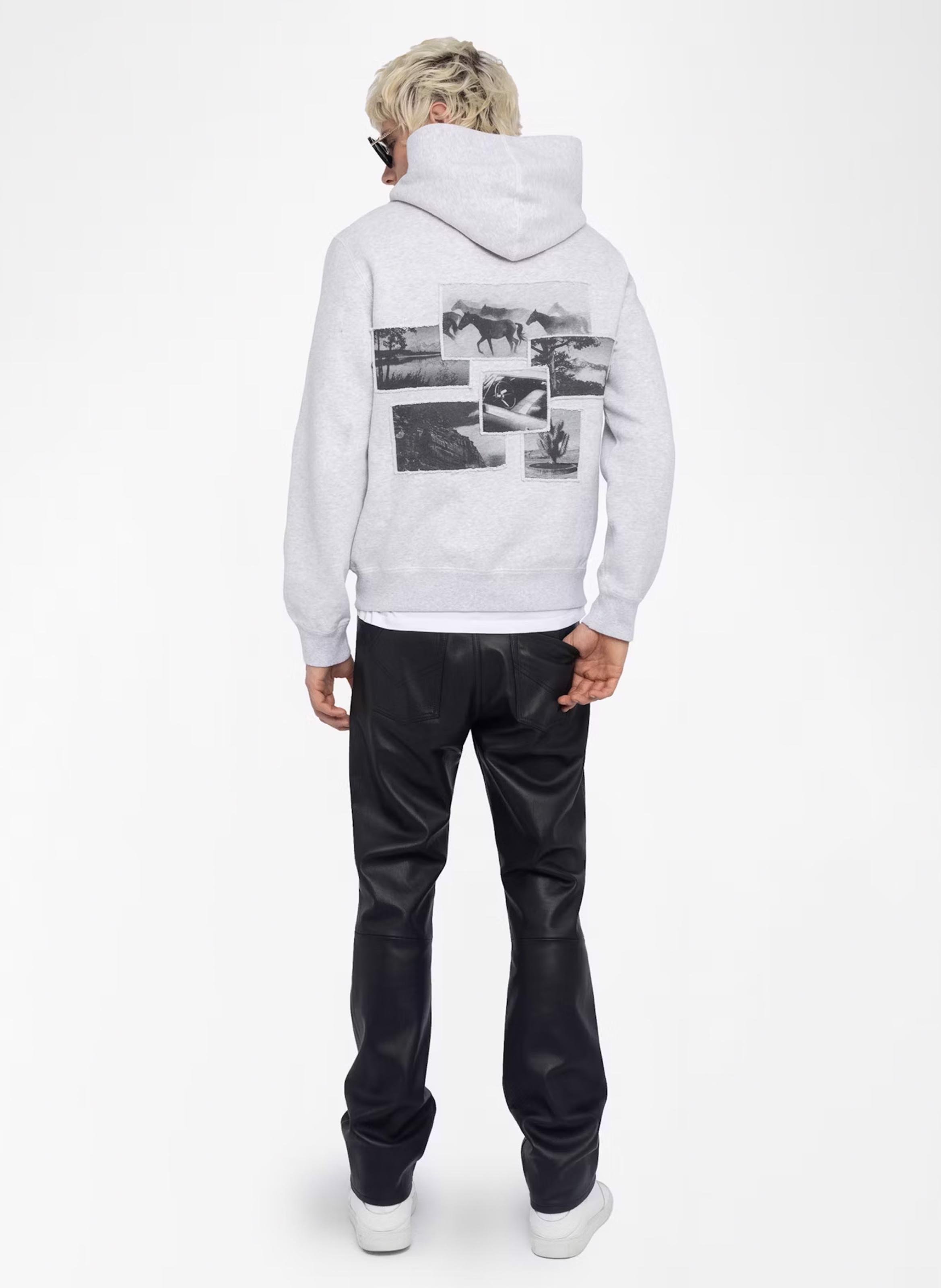 Sweat droit en coton mélangé ZADIG&amp;VOLTAIRE Gris