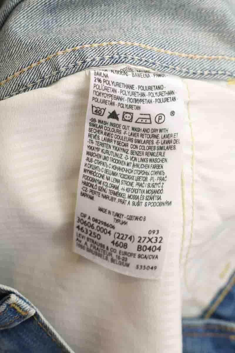 Cotton skinny jeans LEVI'S - Seconde main Blue