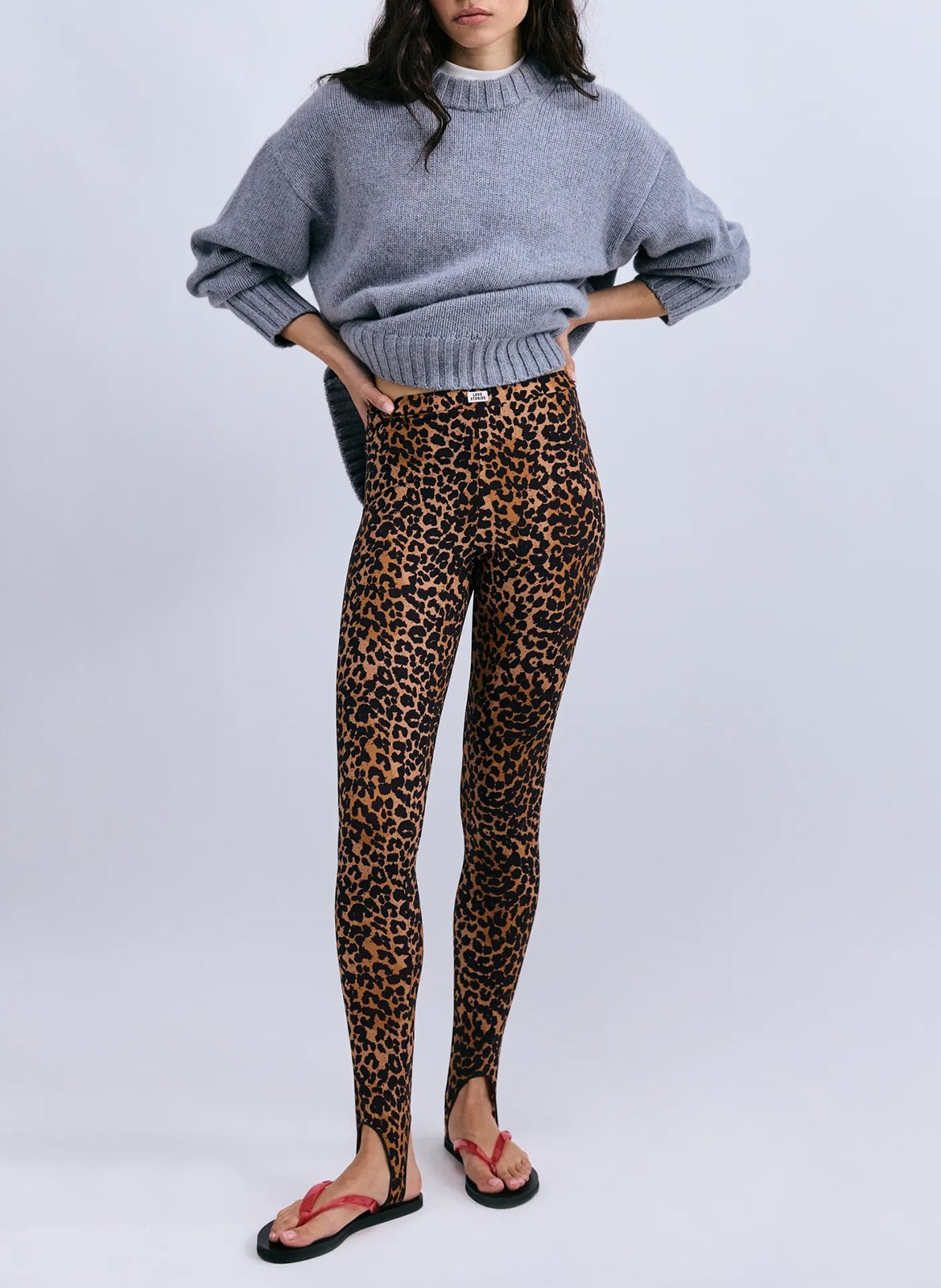 Slim legging met luipaardprint LOVE STORIES Bruin