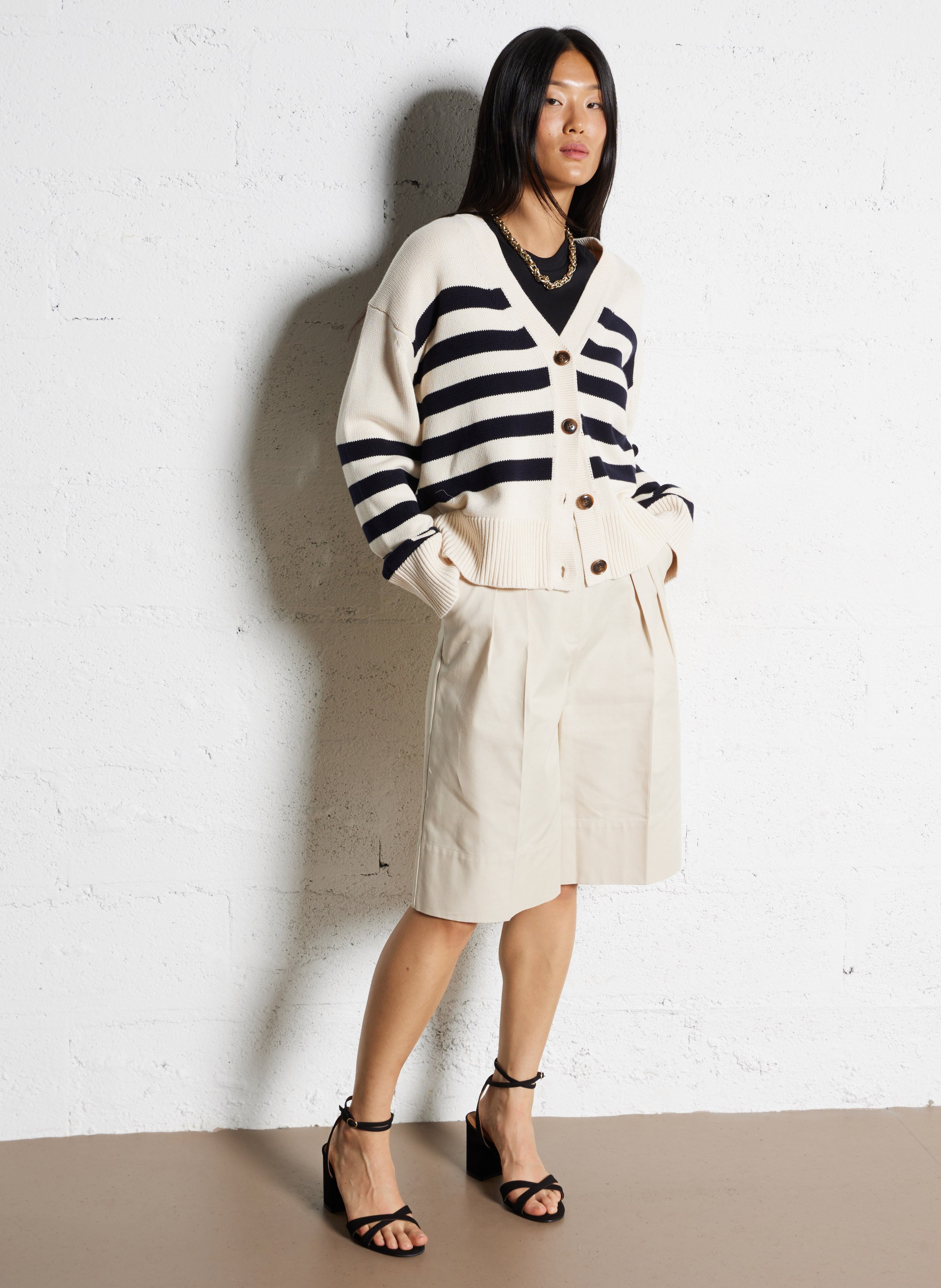 Sandales hautes à brides en cuir suédé COSMOPARIS Noir