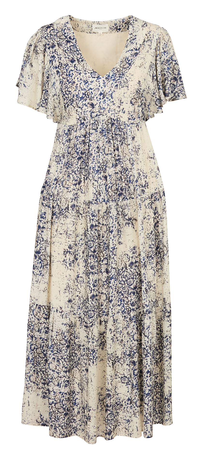Robe longue col v à imprimé floral MAISON 123 Bleu