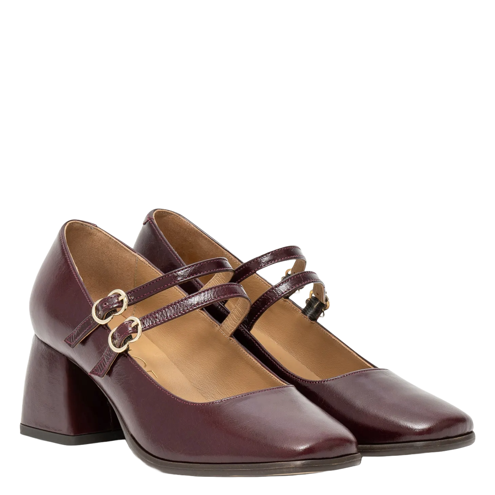 Leather Mary Janes BOCAGE Brown