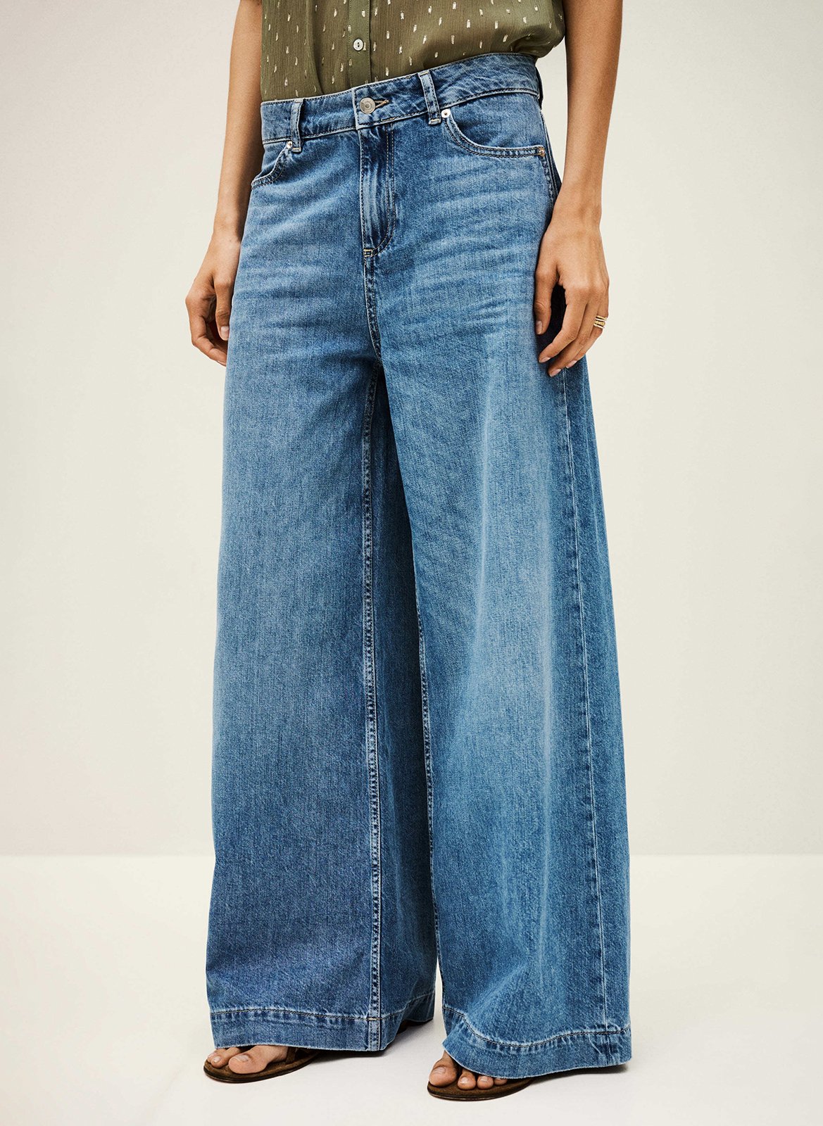 Gekleurde straight-fit jeans met 5 zakken Blauw BA&amp;SH