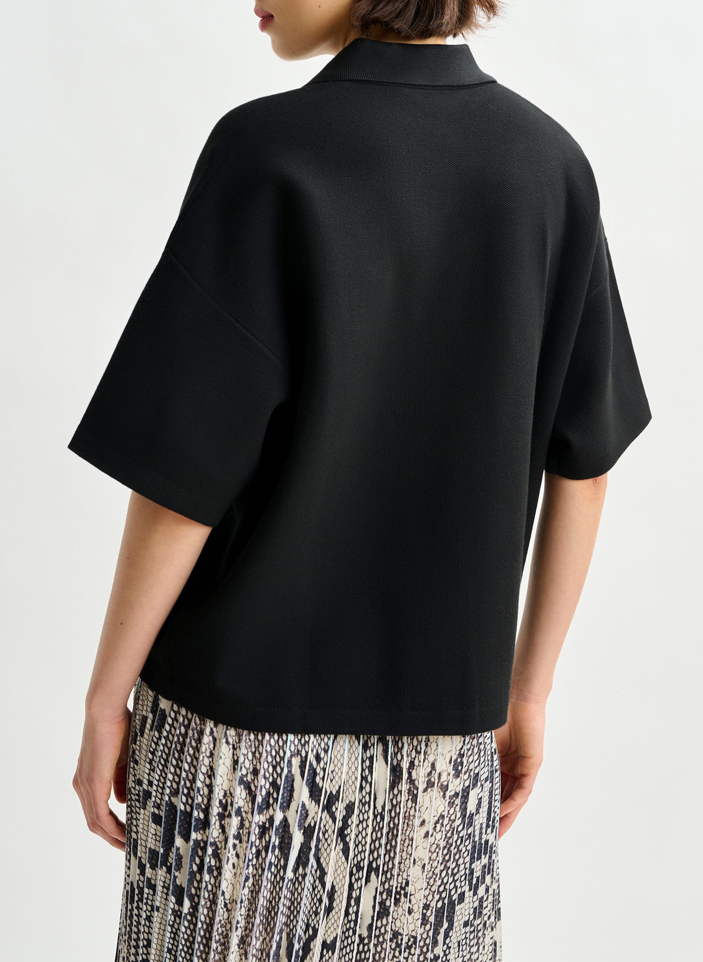 Haut col polo en maille ESSENTIEL ANTWERP Noir