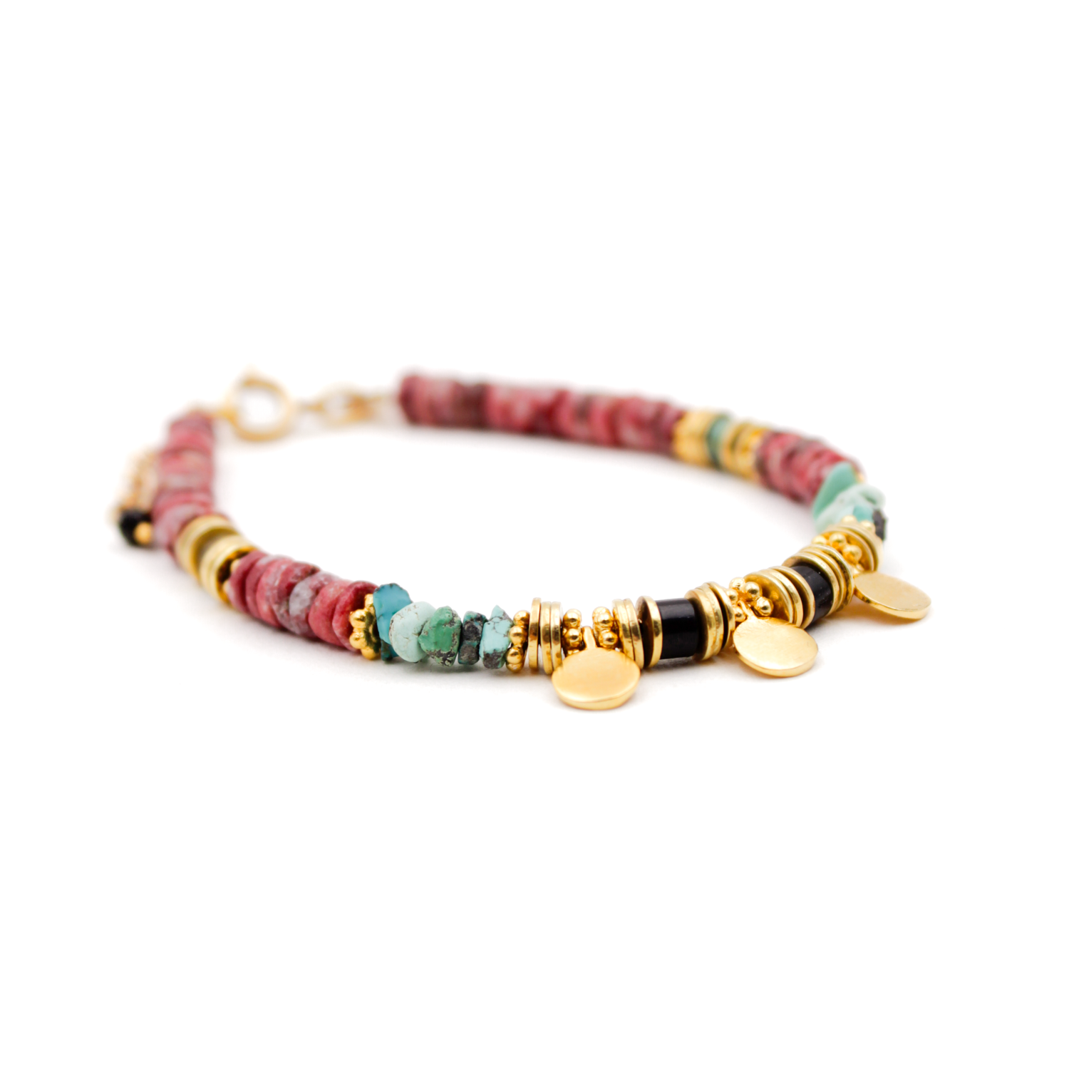 Heishi medallions bracelet - elsa L'ATELIER DES DAMES Golden