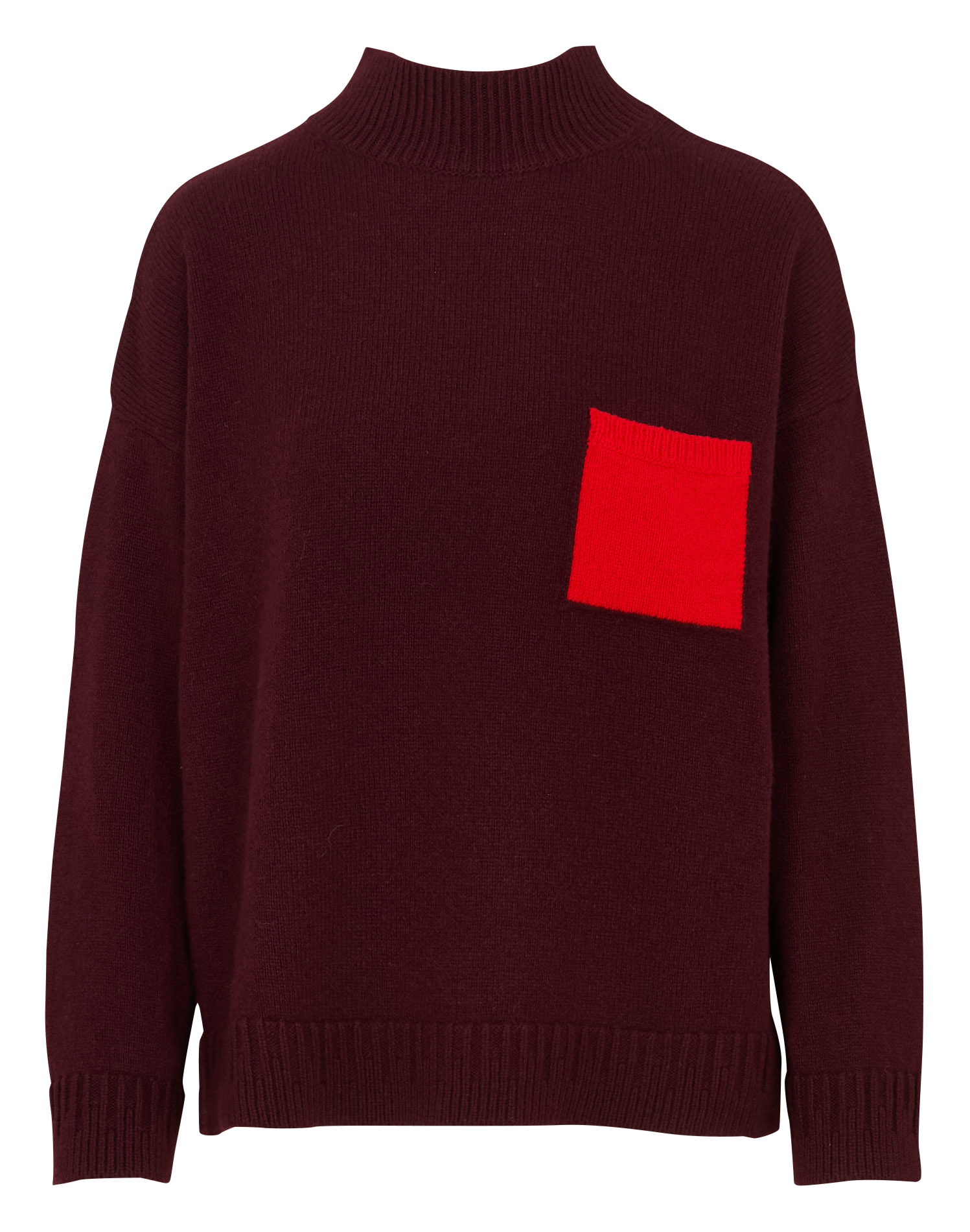 Pull oversize en laine et cachemire MAISON ANJE Prune