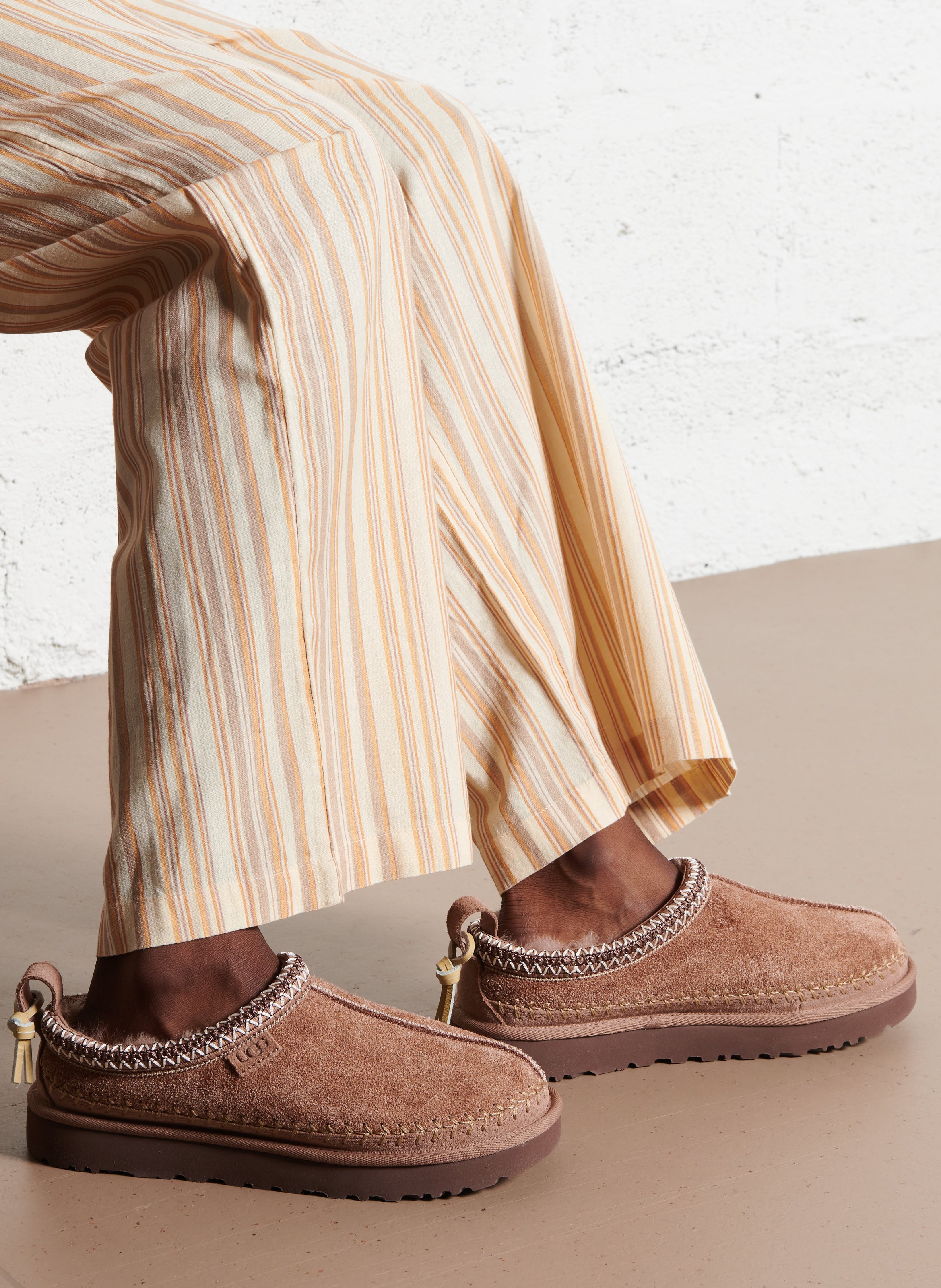 Sabot en cuir mélangé UGG Marron