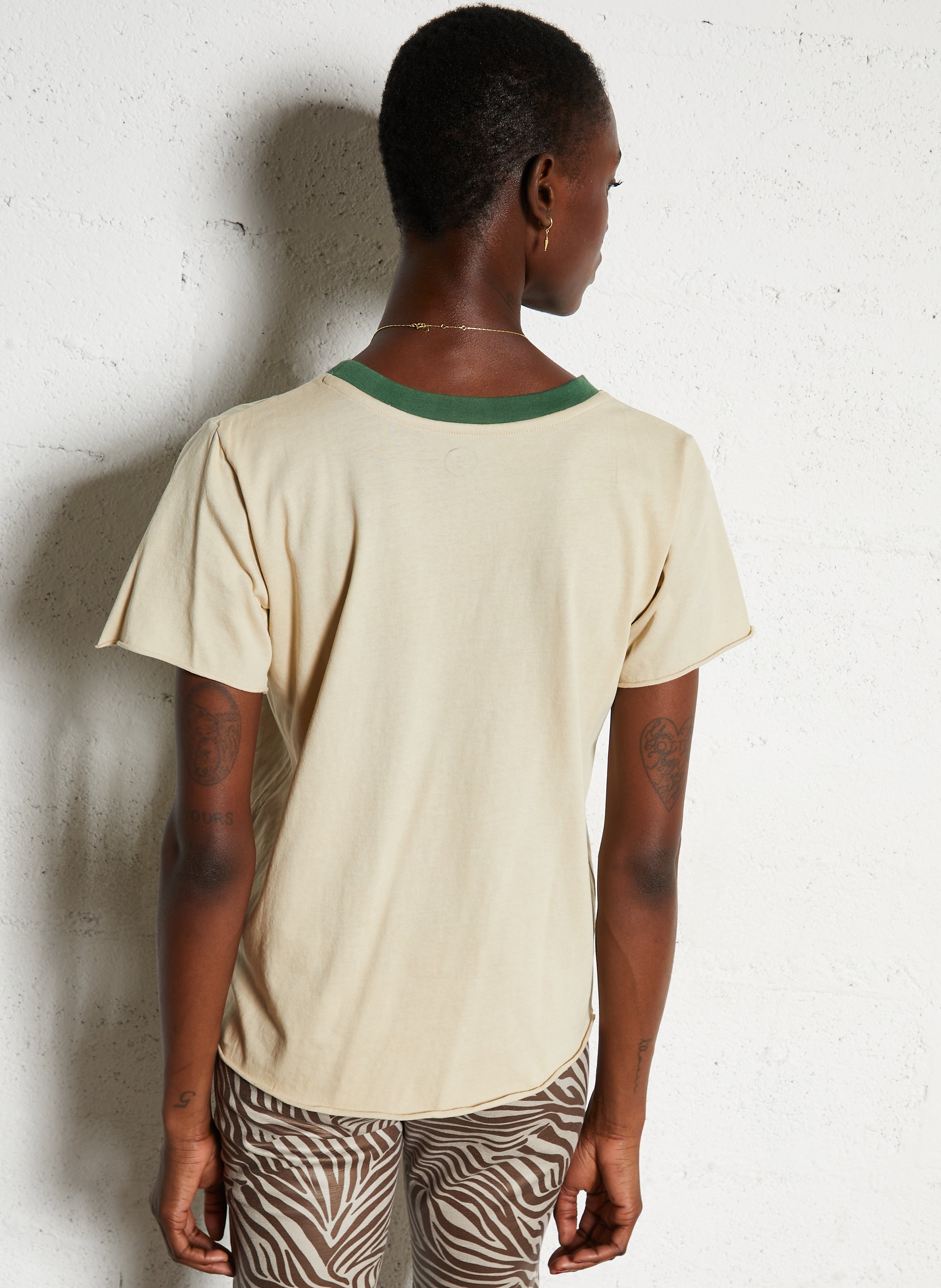 T-shirt van biokatoen met ronde hals LEON & HARPER Grijs