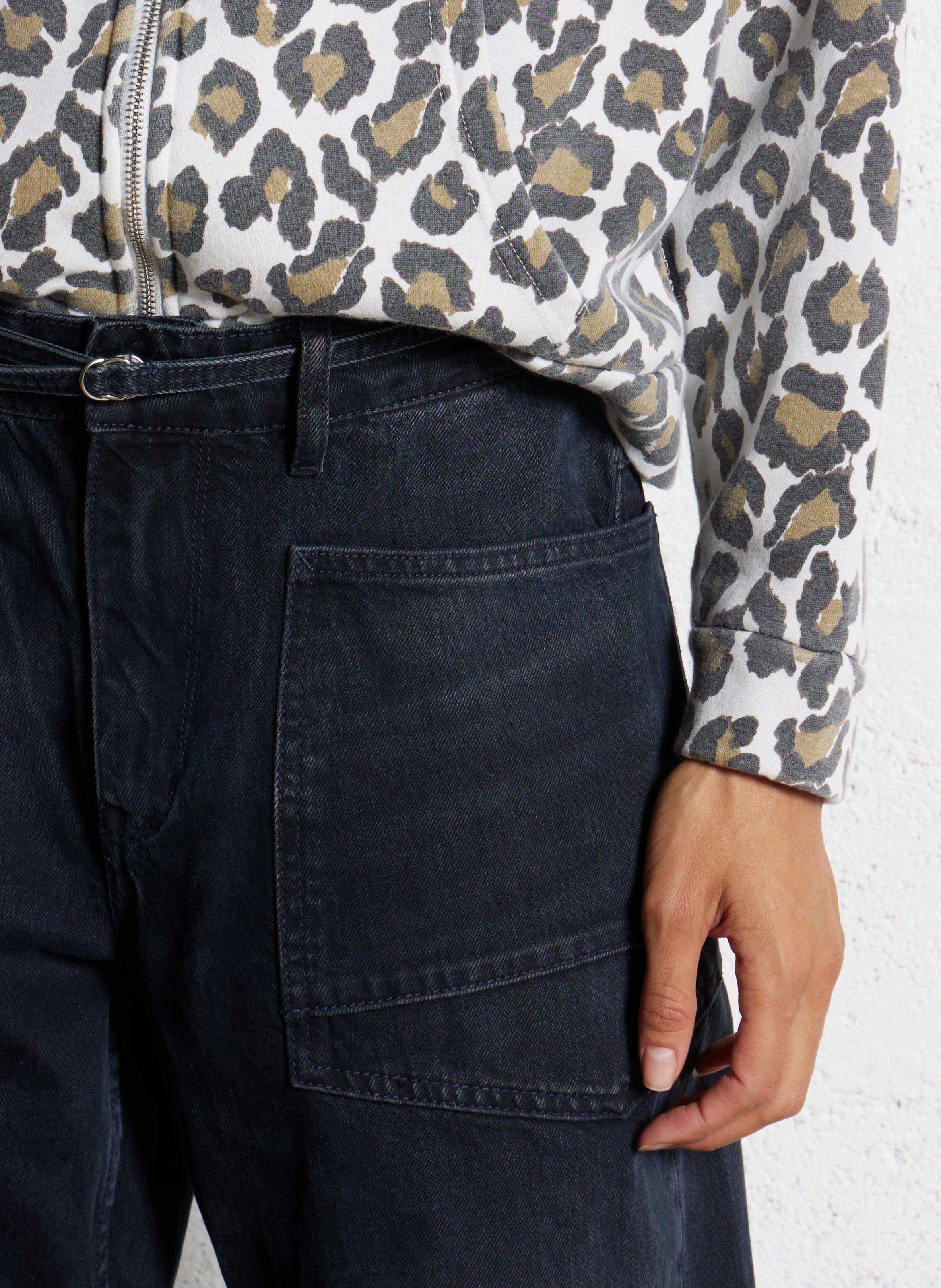 Jean large en coton LE TEMPS DES CERISES Bleu