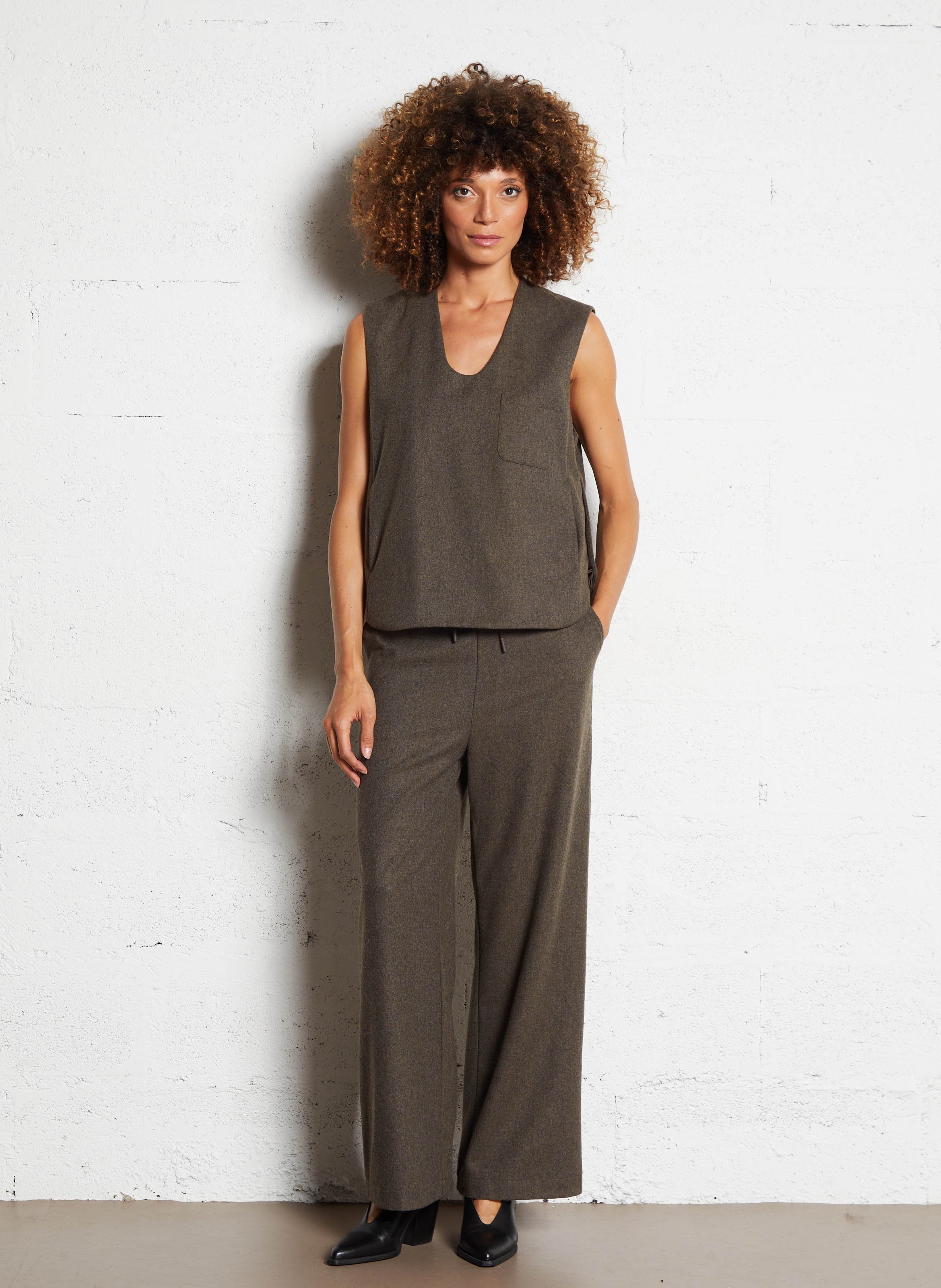 Veste col rond  SEE U SOON Kaki