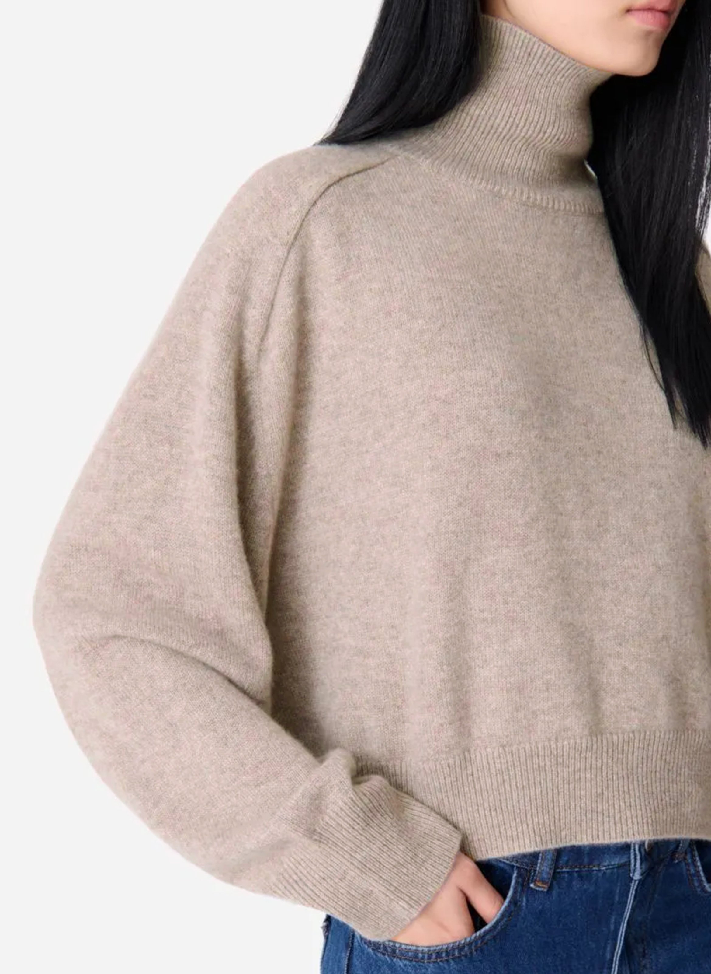 Pull col montant en cachemire VANESSA BRUNO Gris