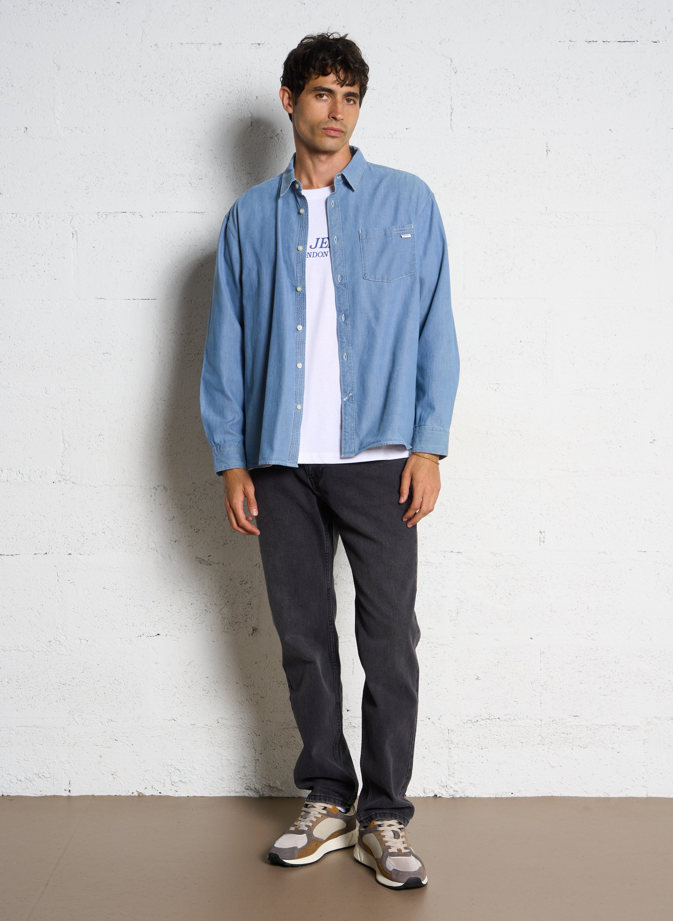 Bridget denim shirt PEPE JEANS Blue