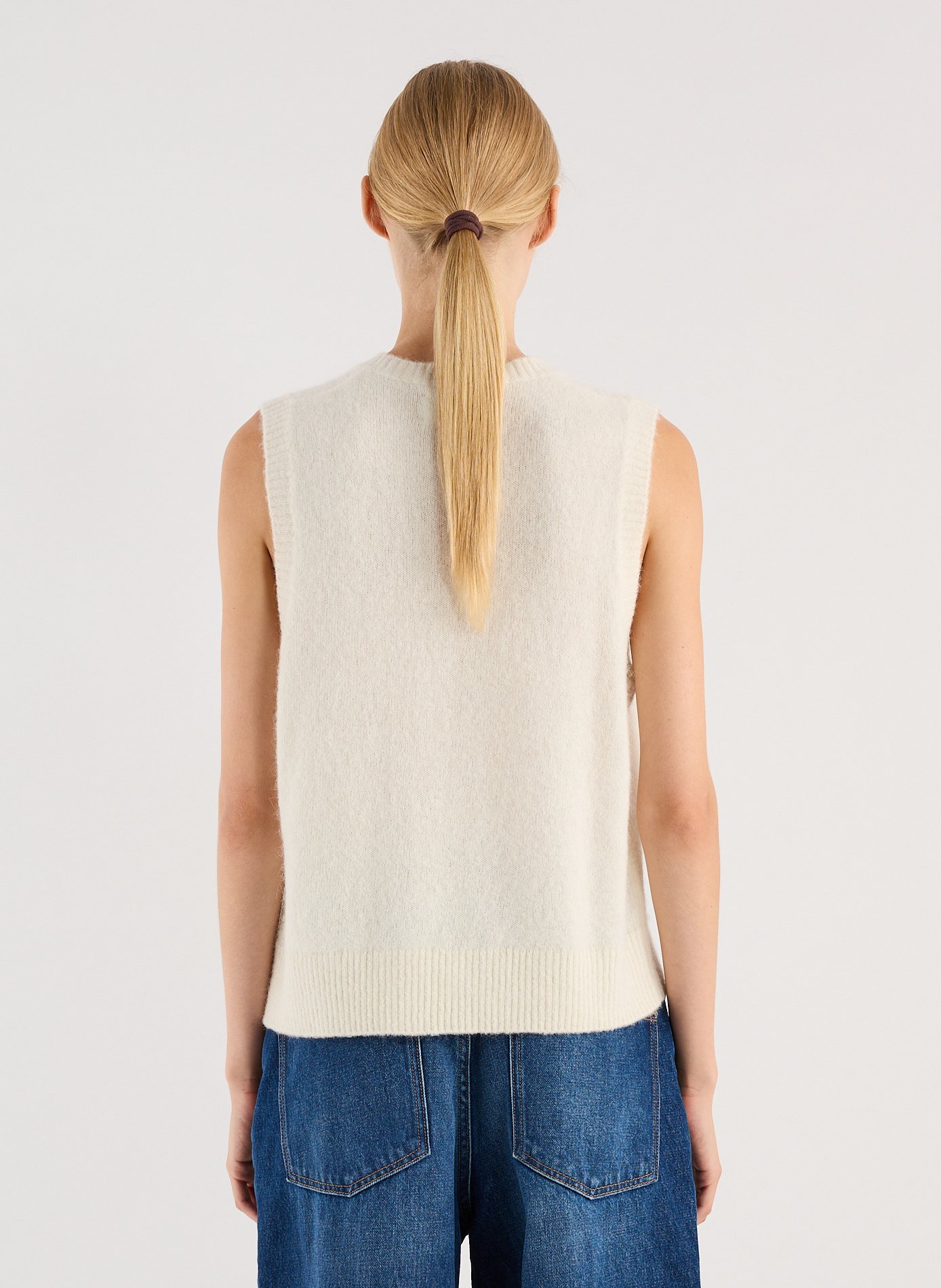 Ärmelloser Pullover aus Wollmix SAISON 1865 Beige