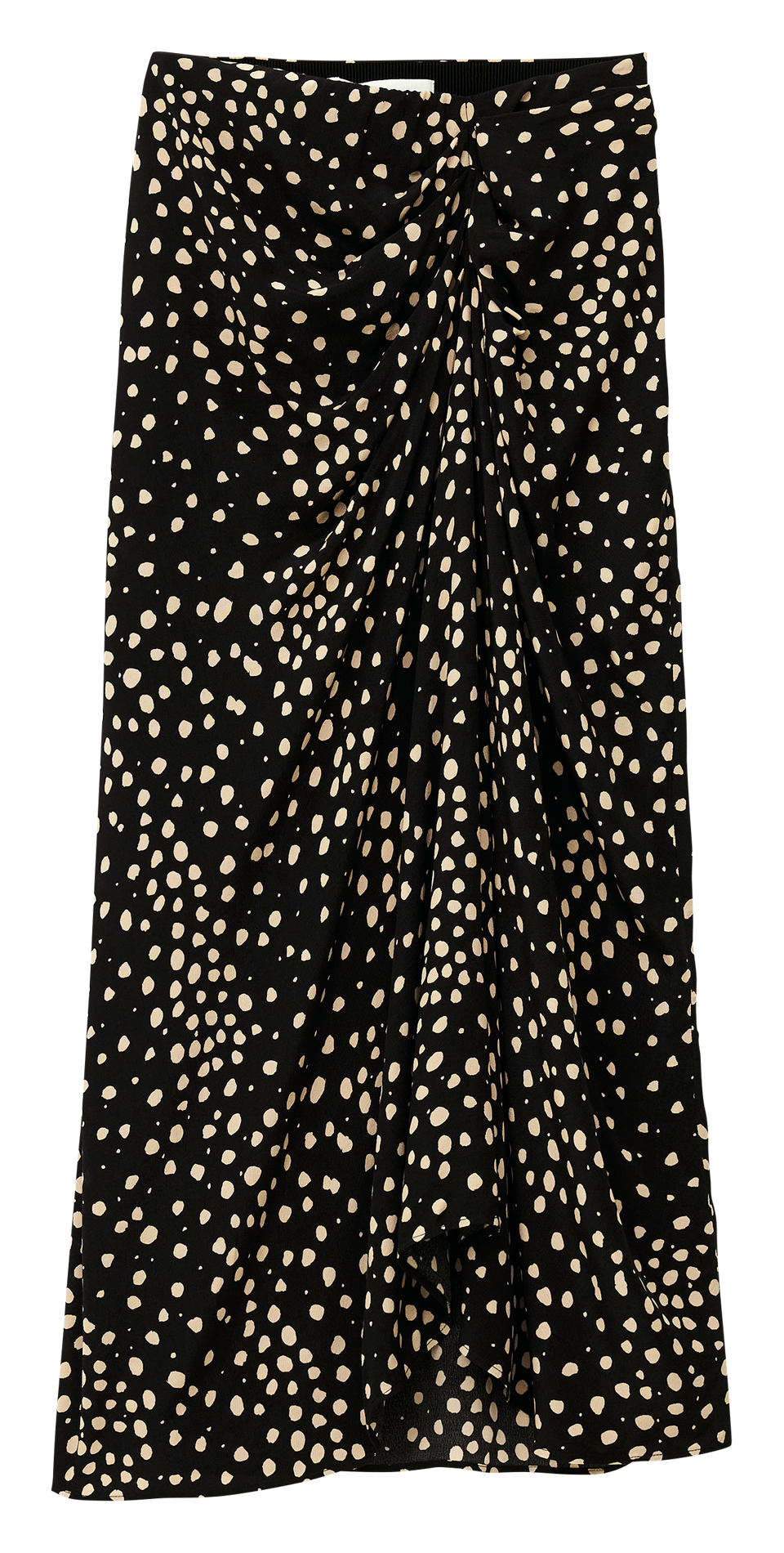 Jupe midi droite motif pois BA&SH Bleu