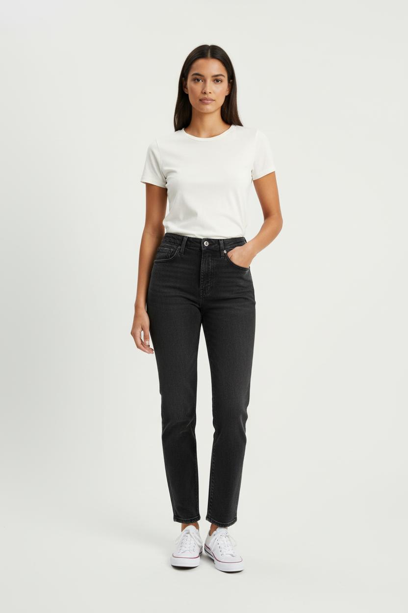 Cropped slim jeans with studs SEZANE - Seconde main Grey