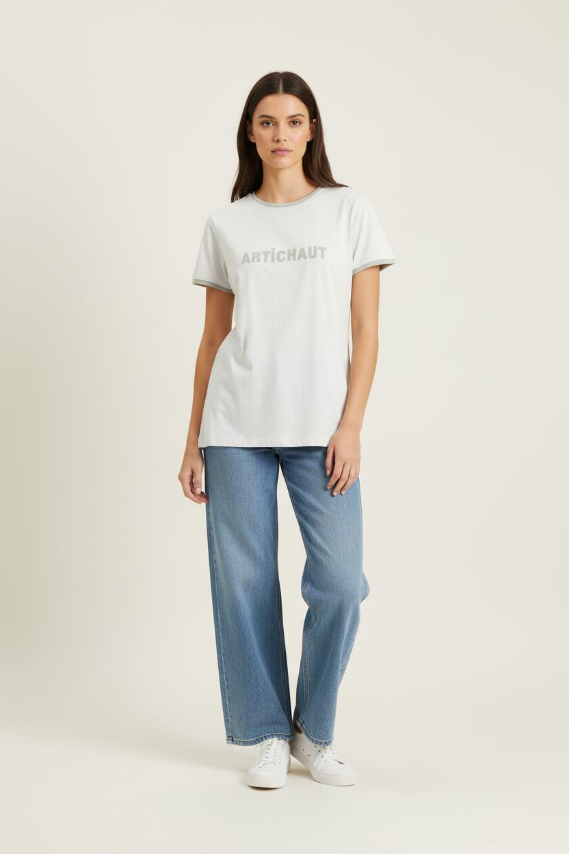 Tommy Badge T-shirt SEZANE - Seconde main Green