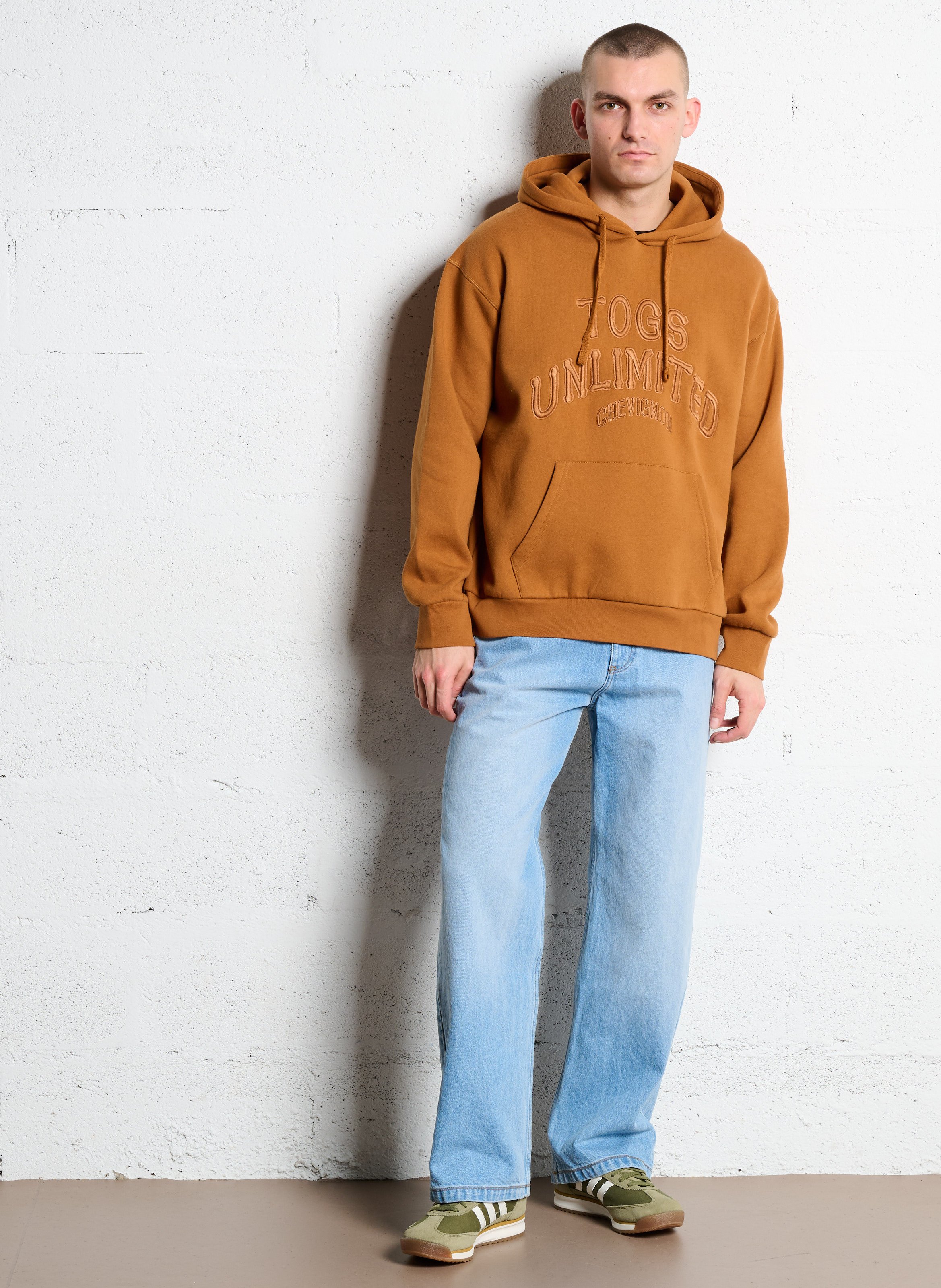 Sweat à capuche en coton mélangé CHEVIGNON Marron