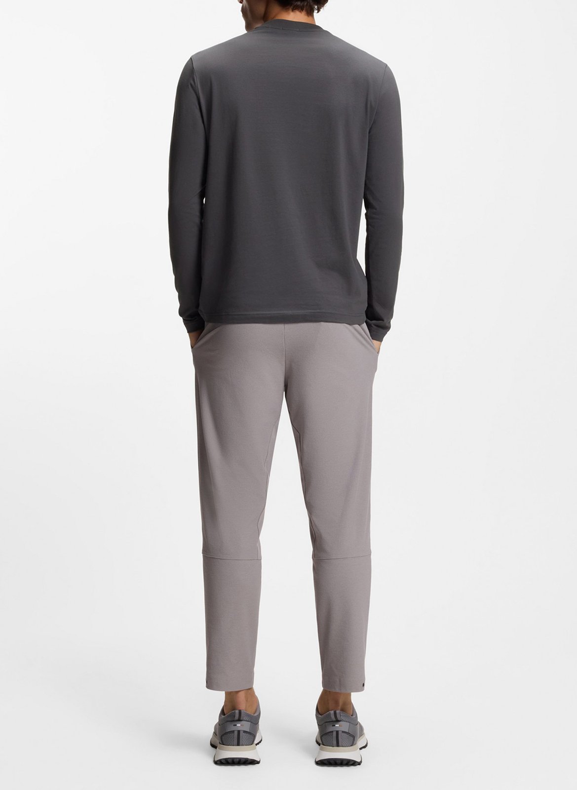 Straight screen-printed round-neck T-shirt BOSS Silver