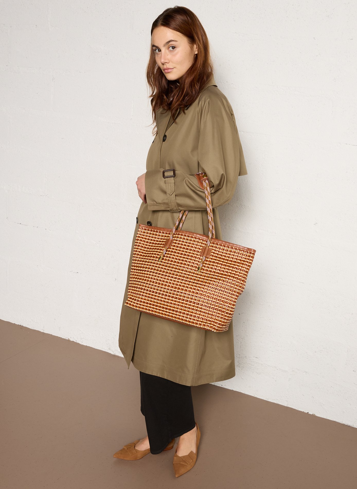 Soft leather tote bag  CLARIS VIROT Brown