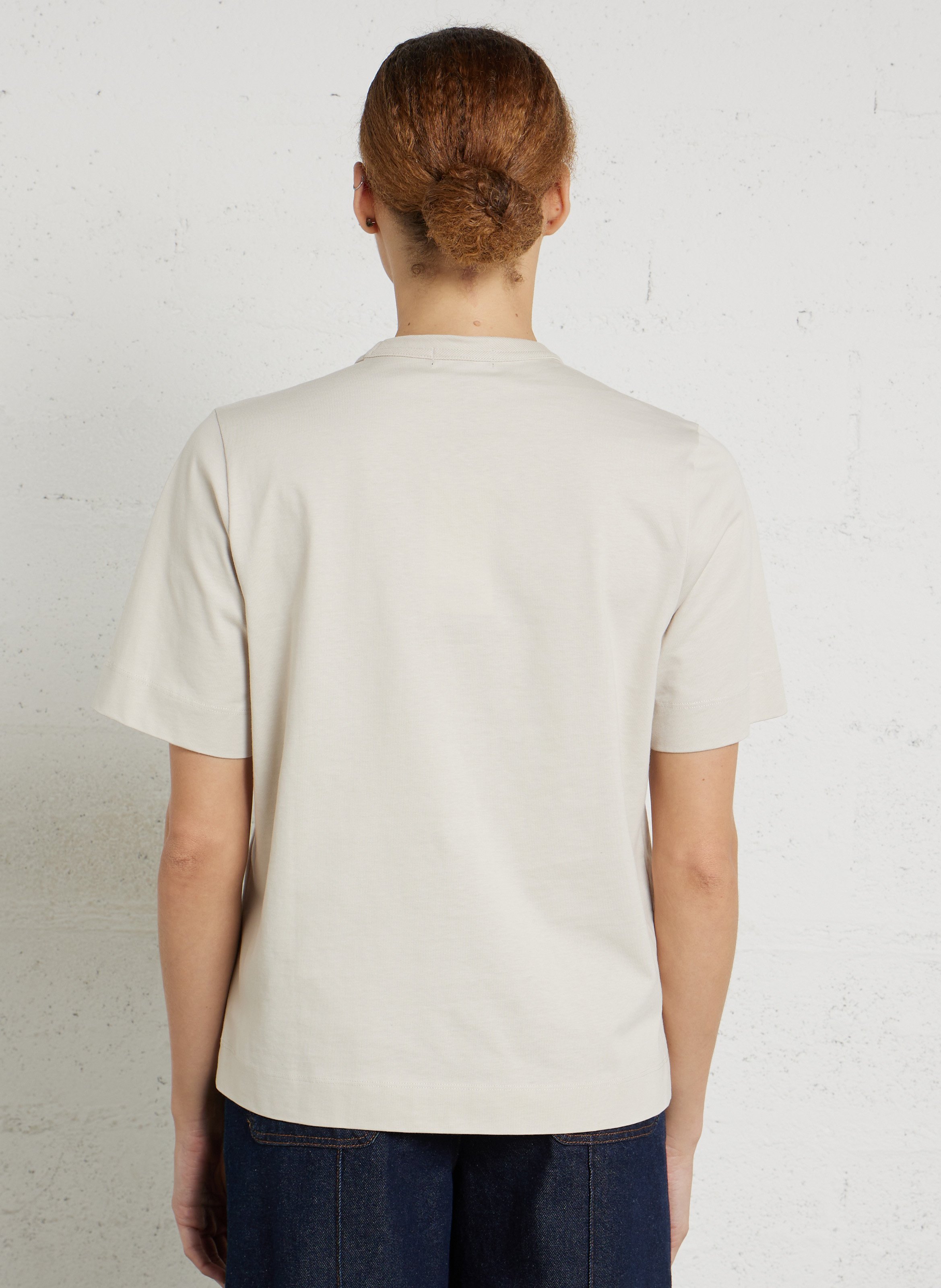 Round-neck organic cotton T-shirt SOEUR White
