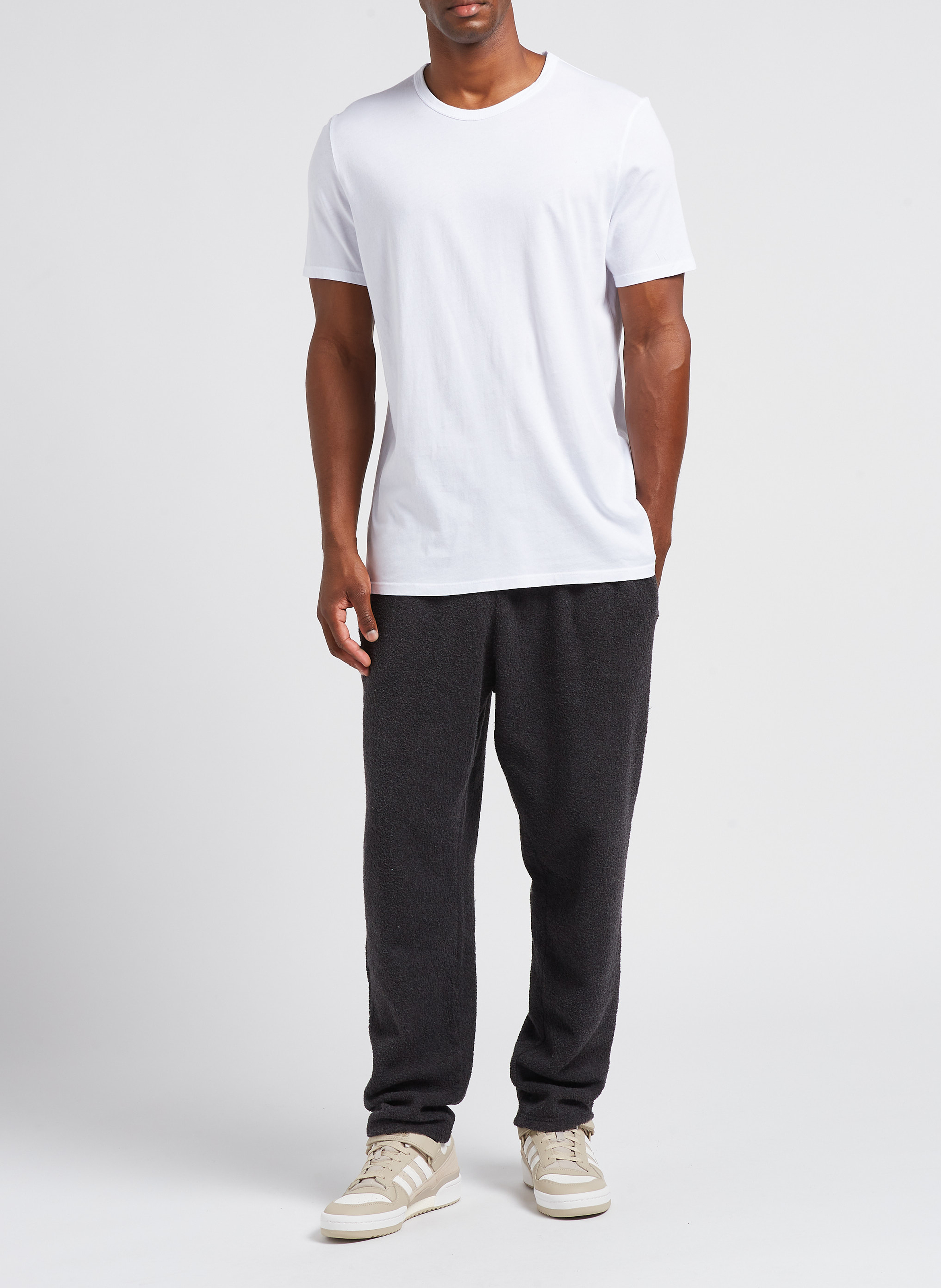 Gerade geschnittenes Rundhals-T-Shirt aus Baumwolle AMERICAN VINTAGE Weiss