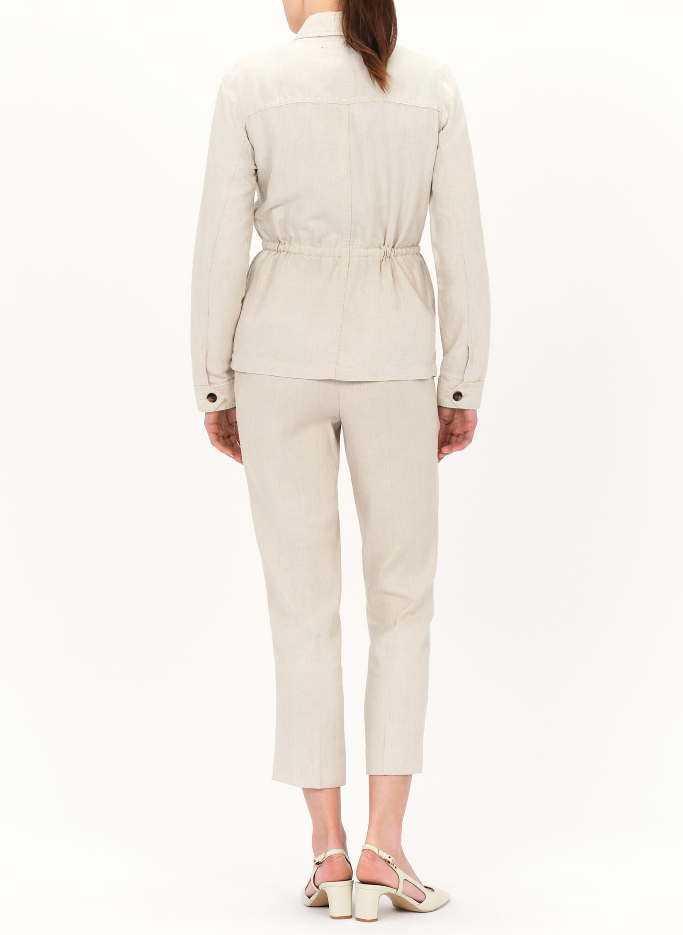 Linen shirt with classic collar CAROLL Beige