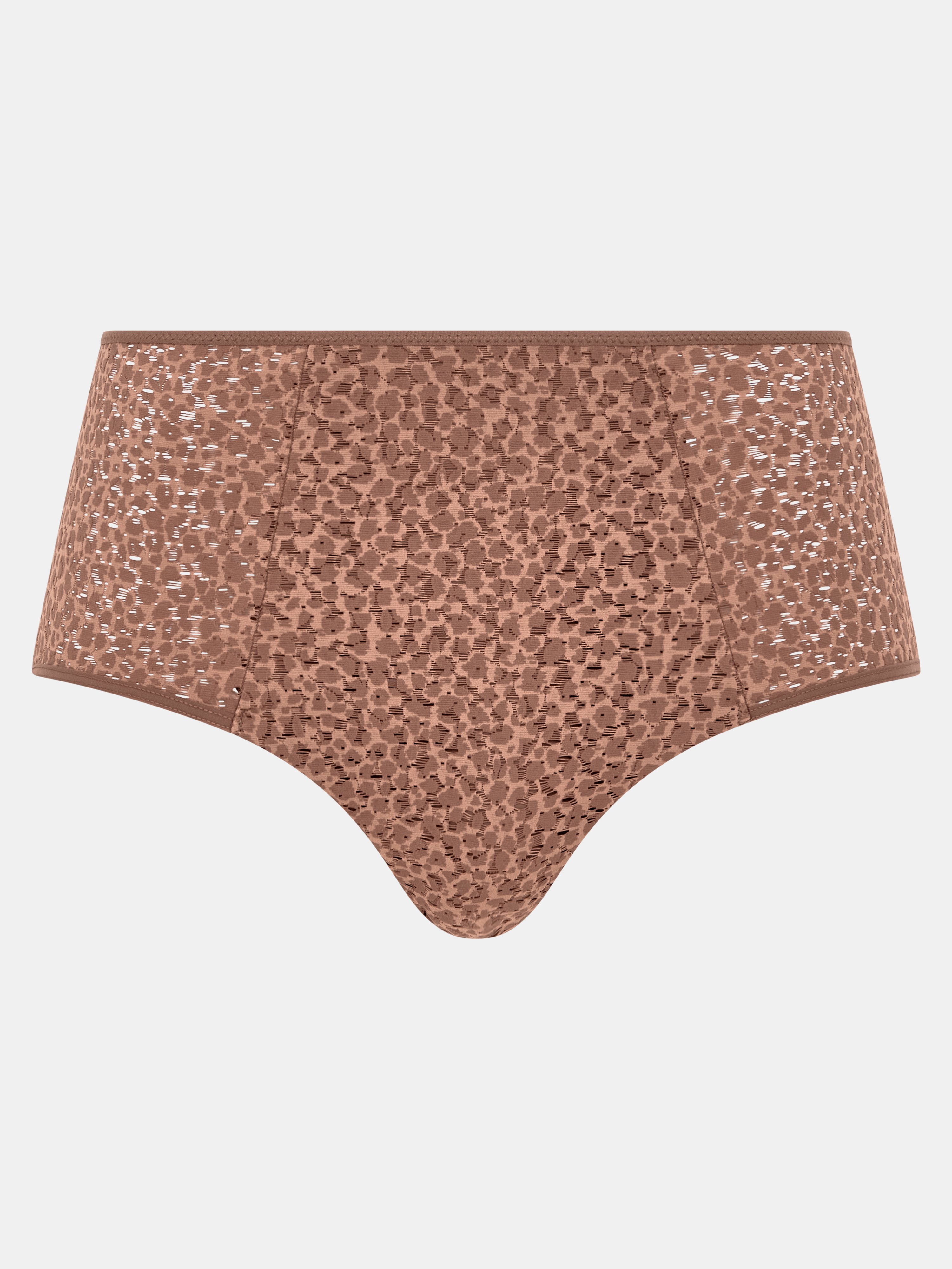 High-waisted lace panties CHANTELLE Brown