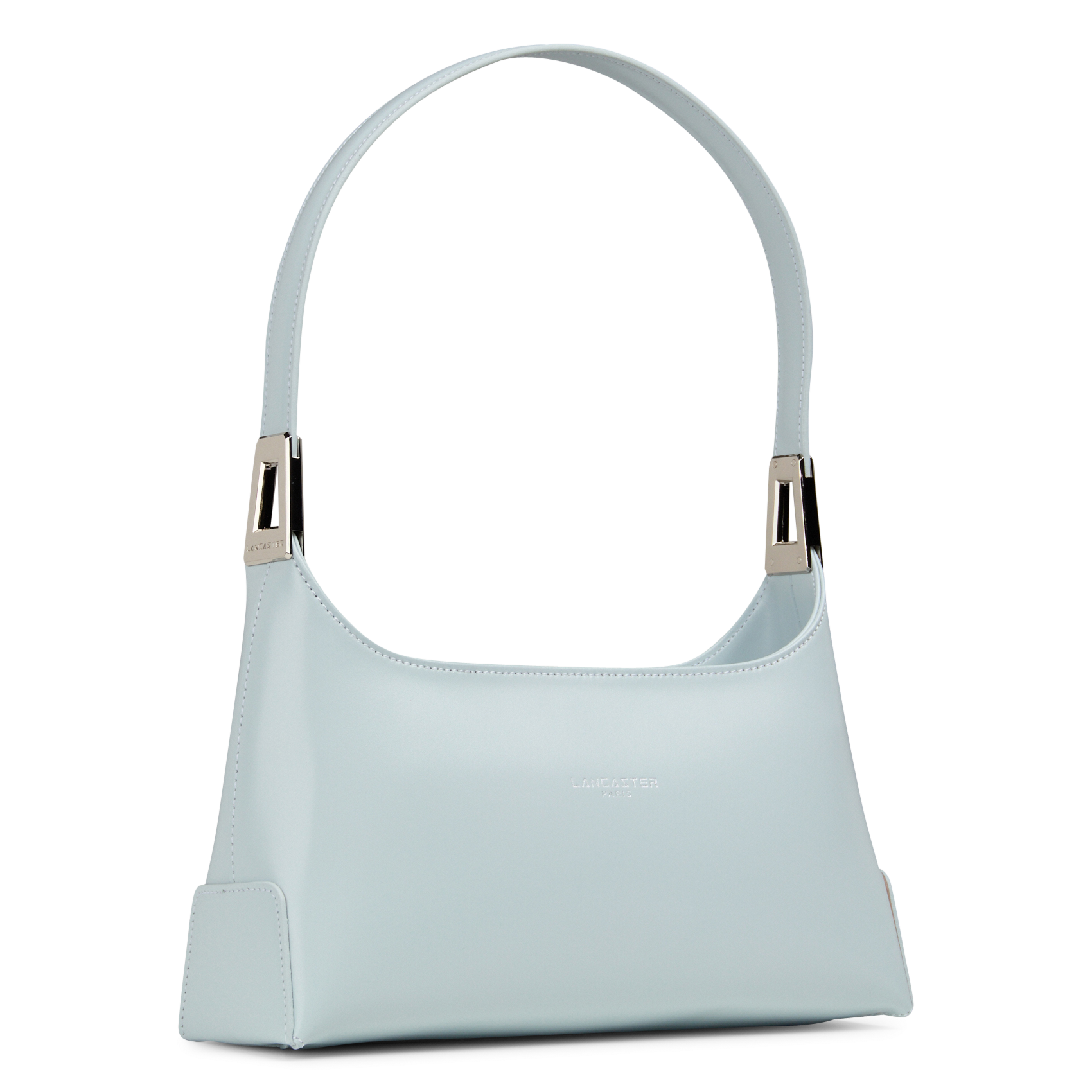 Langwerpige, leren handtas met rits LANCASTER PARIS Blauw