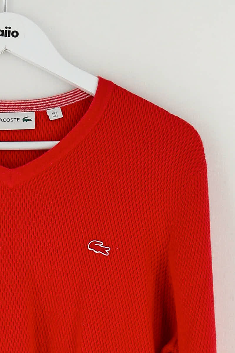Sweater LACOSTE - SECONDE MAIN Red