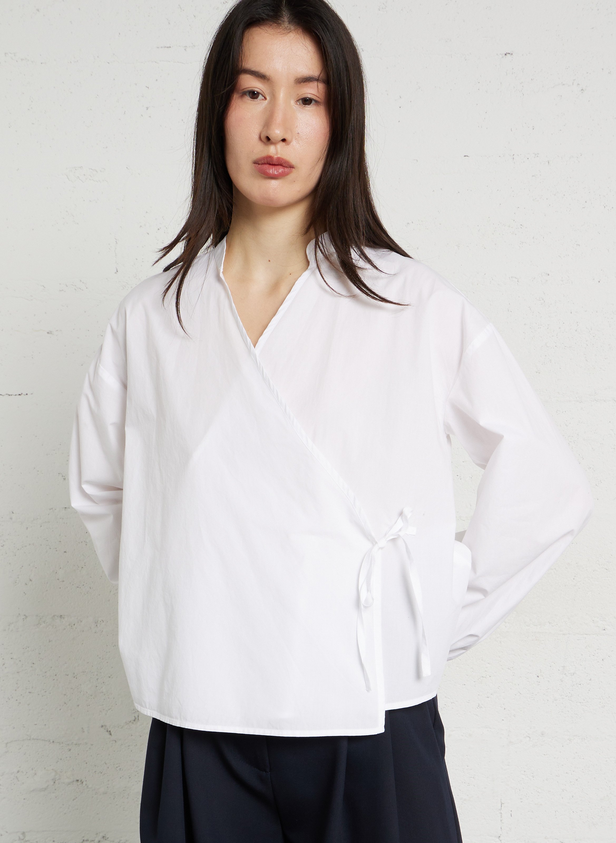 Cotton wrap shirt BELLEROSE White