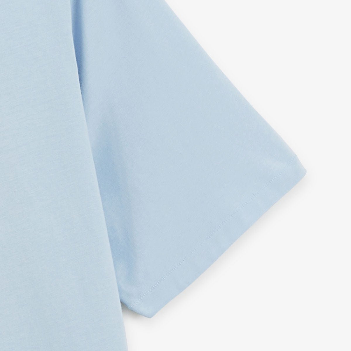 Round neck t-shirt in printed cotton jersey back SERGE BLANCO Blue