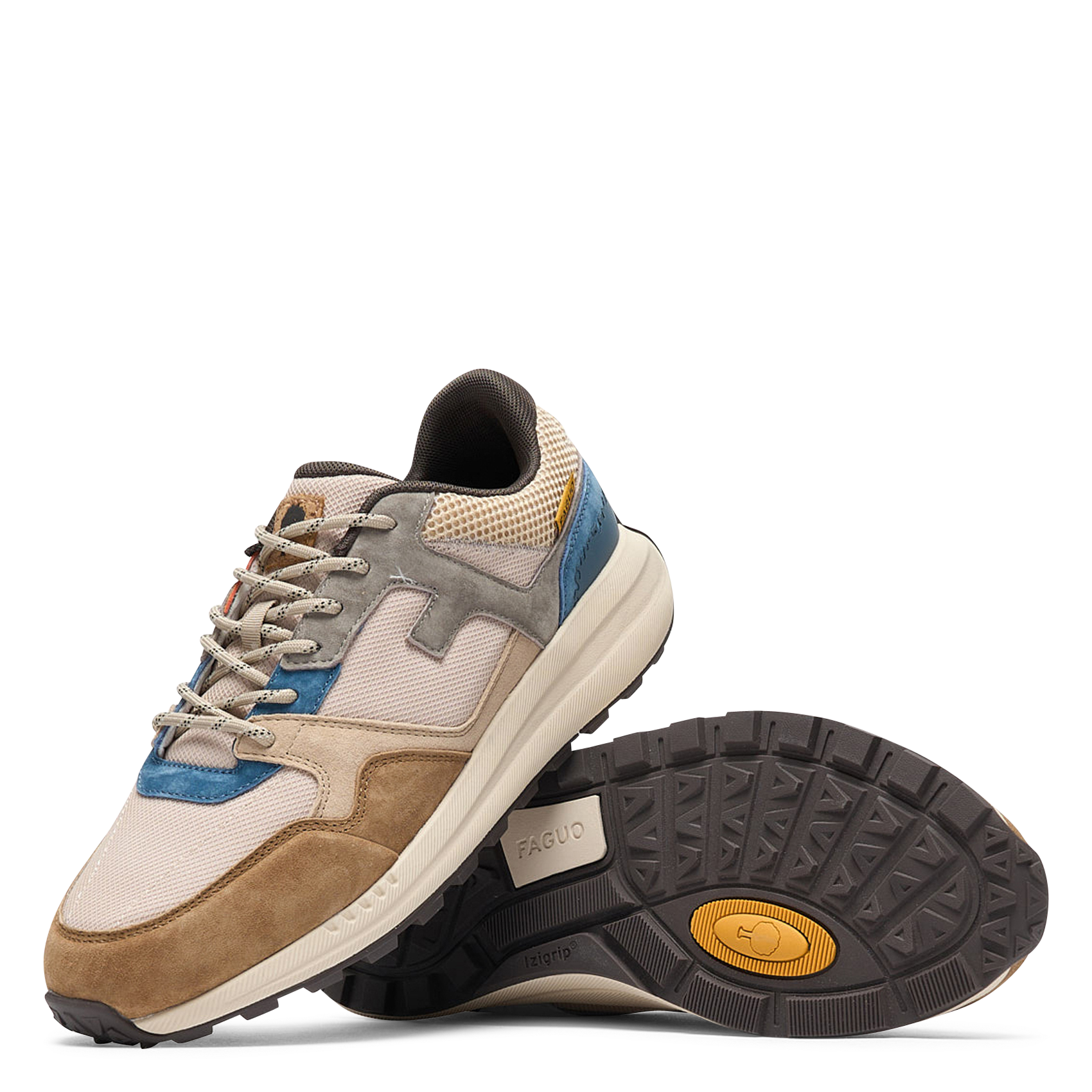 Baskets basses compensées FAGUO Marron