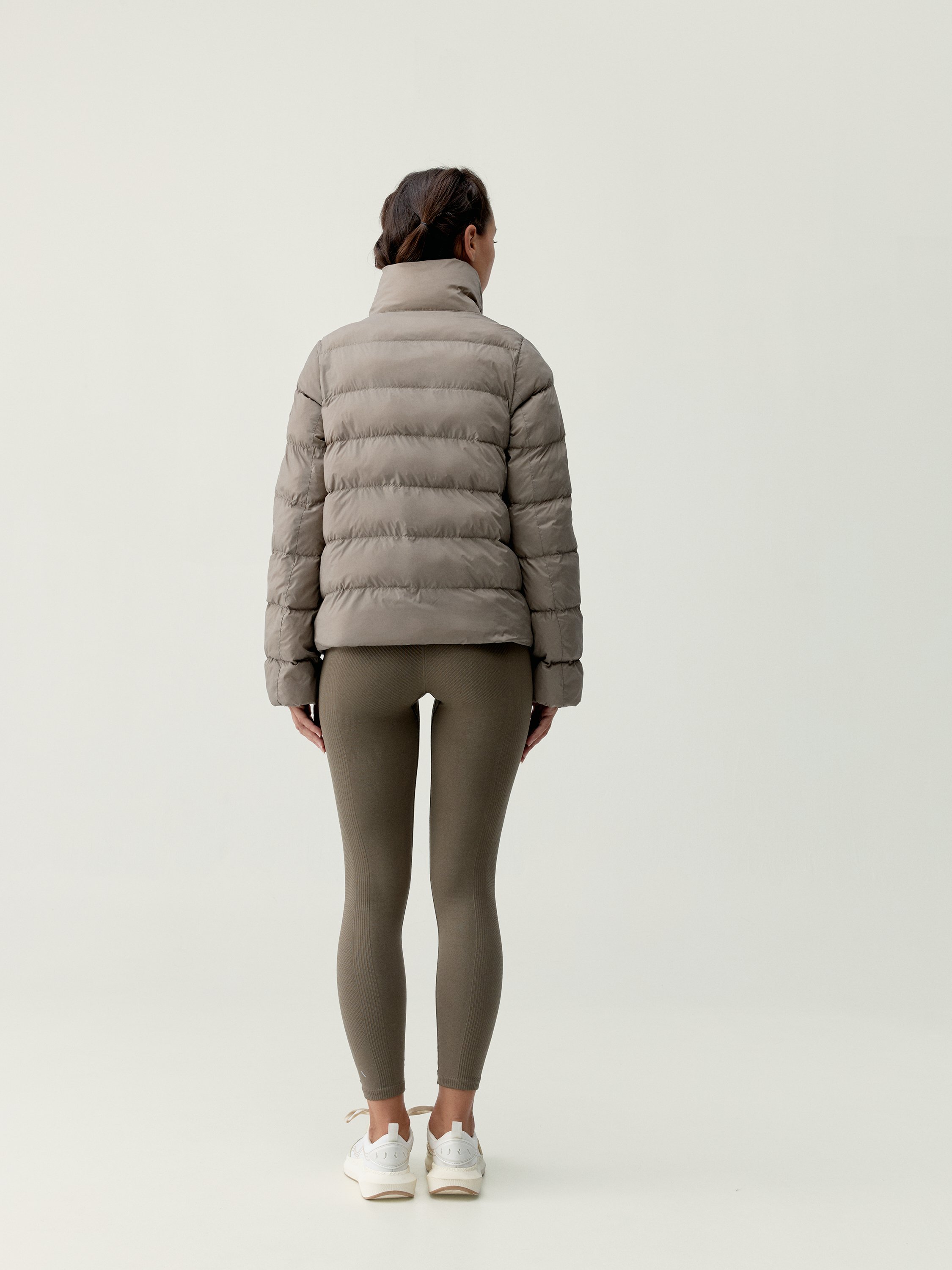 Zip-up performance athleisure sports jacket BORN Brown