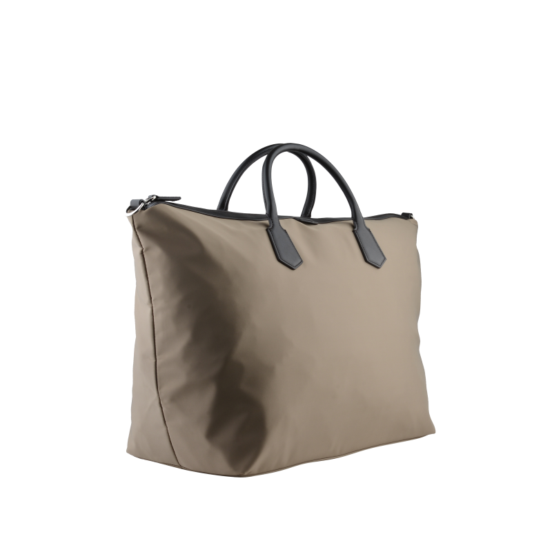 Canvas and leather travel bag POURCHET